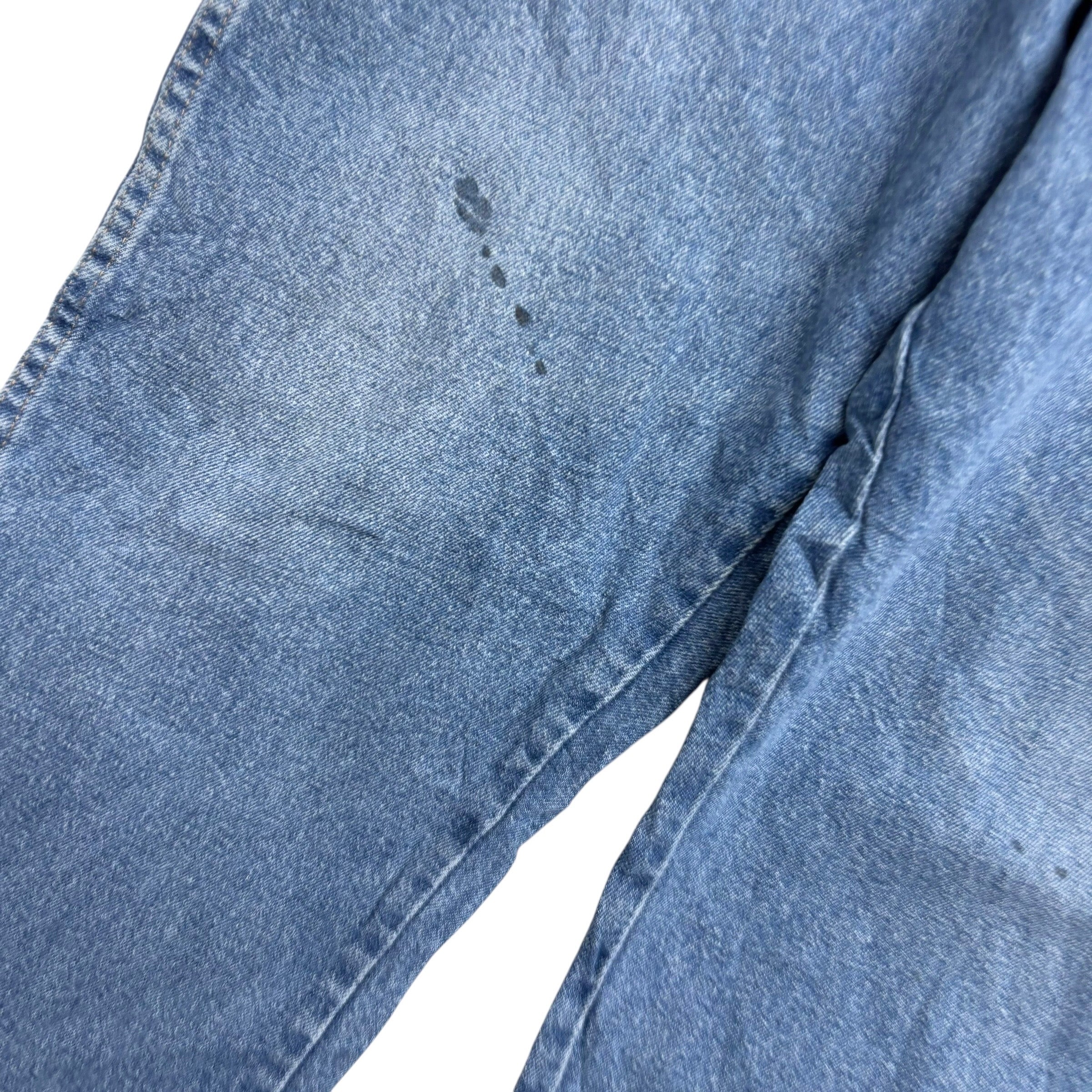 Wrangler Jeans W36 L29 Mens Mid Blue Regular Straight Fit Stretch Denim