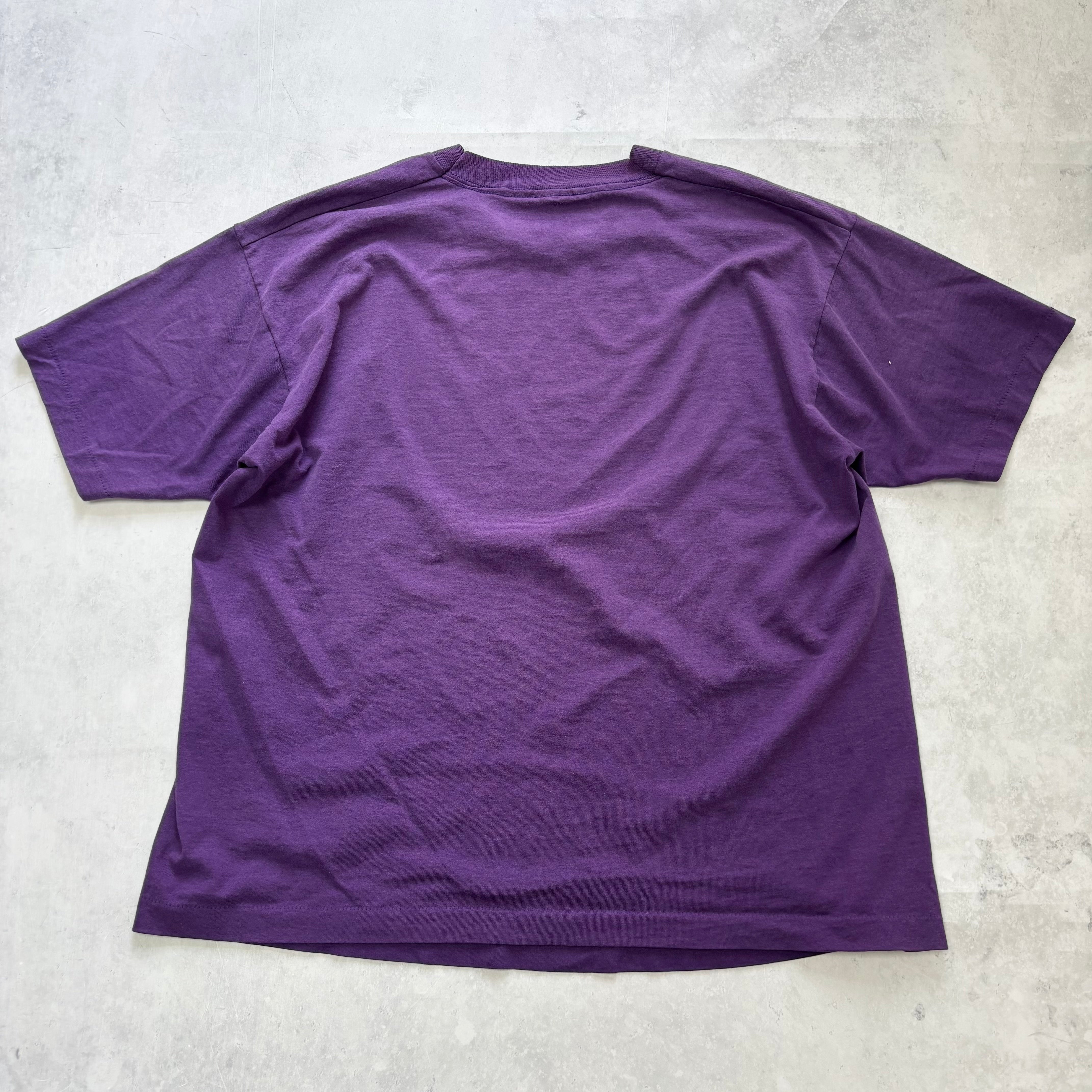 Vintage T Shirt Mens Large Purple Single Stitch Graphic Print 90s USA (E)