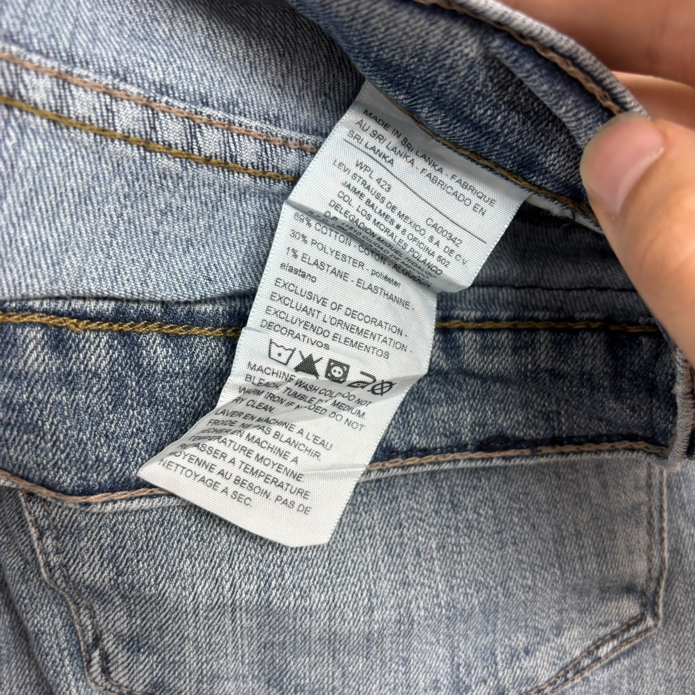 Levis Denizen Jeans W38 L32 Mens Mid Blue Athletic Fit Stretch Denim