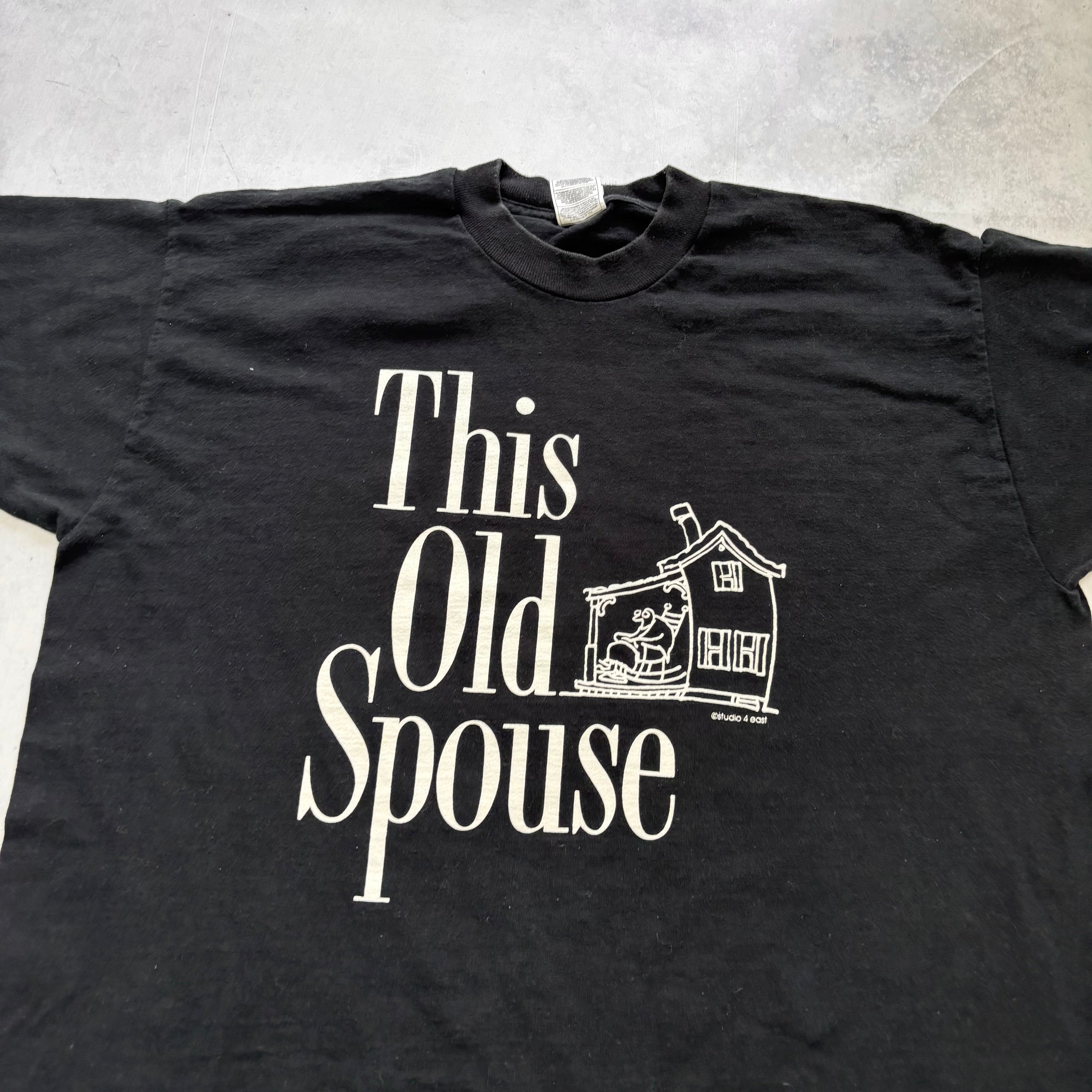 Vintage T Shirt Mens XL Black Single Stitch Graphic Print 90s (E)