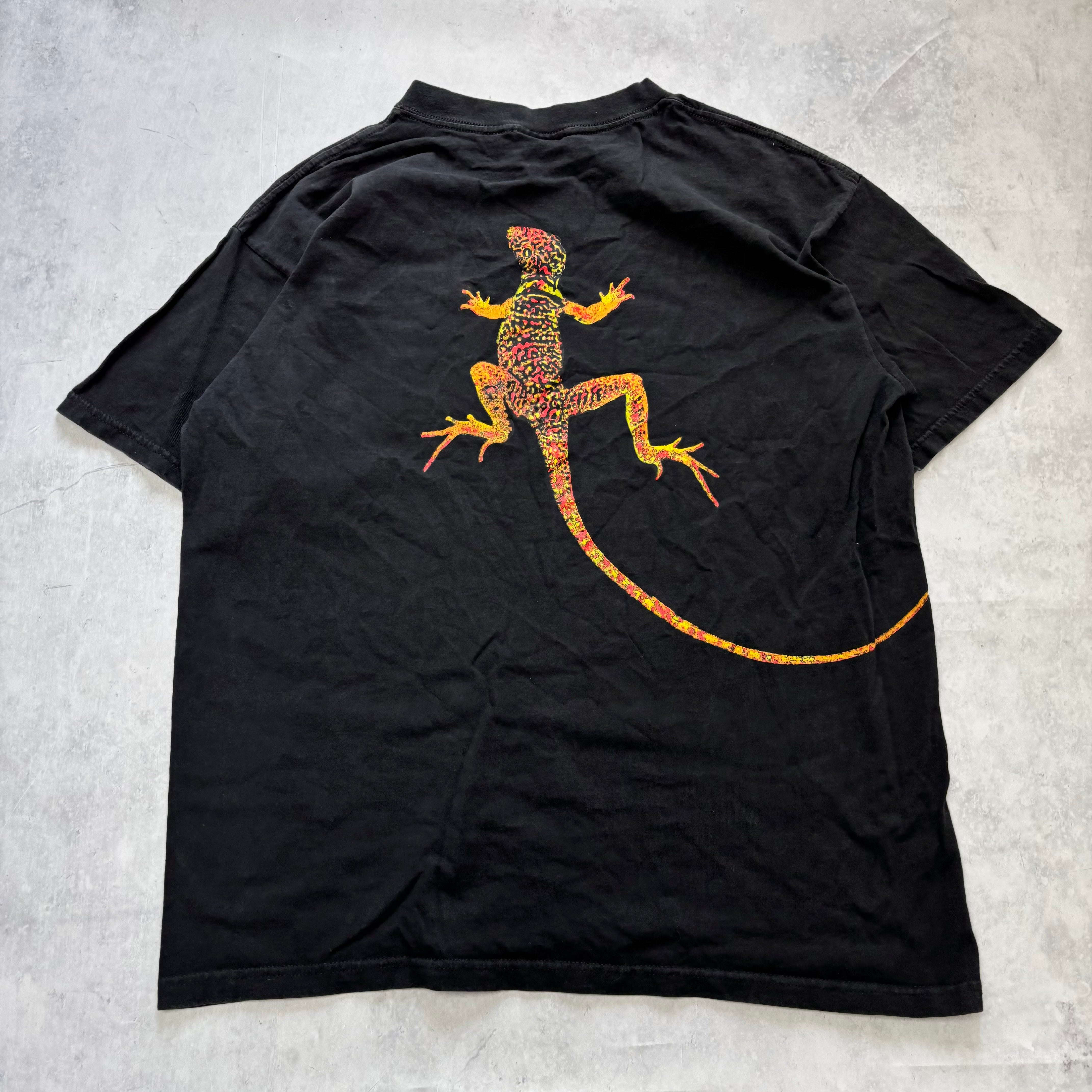 Vintage Marlboro T Shirt Mens XL Black Gecko Lizard Unlimited 90s (E)
