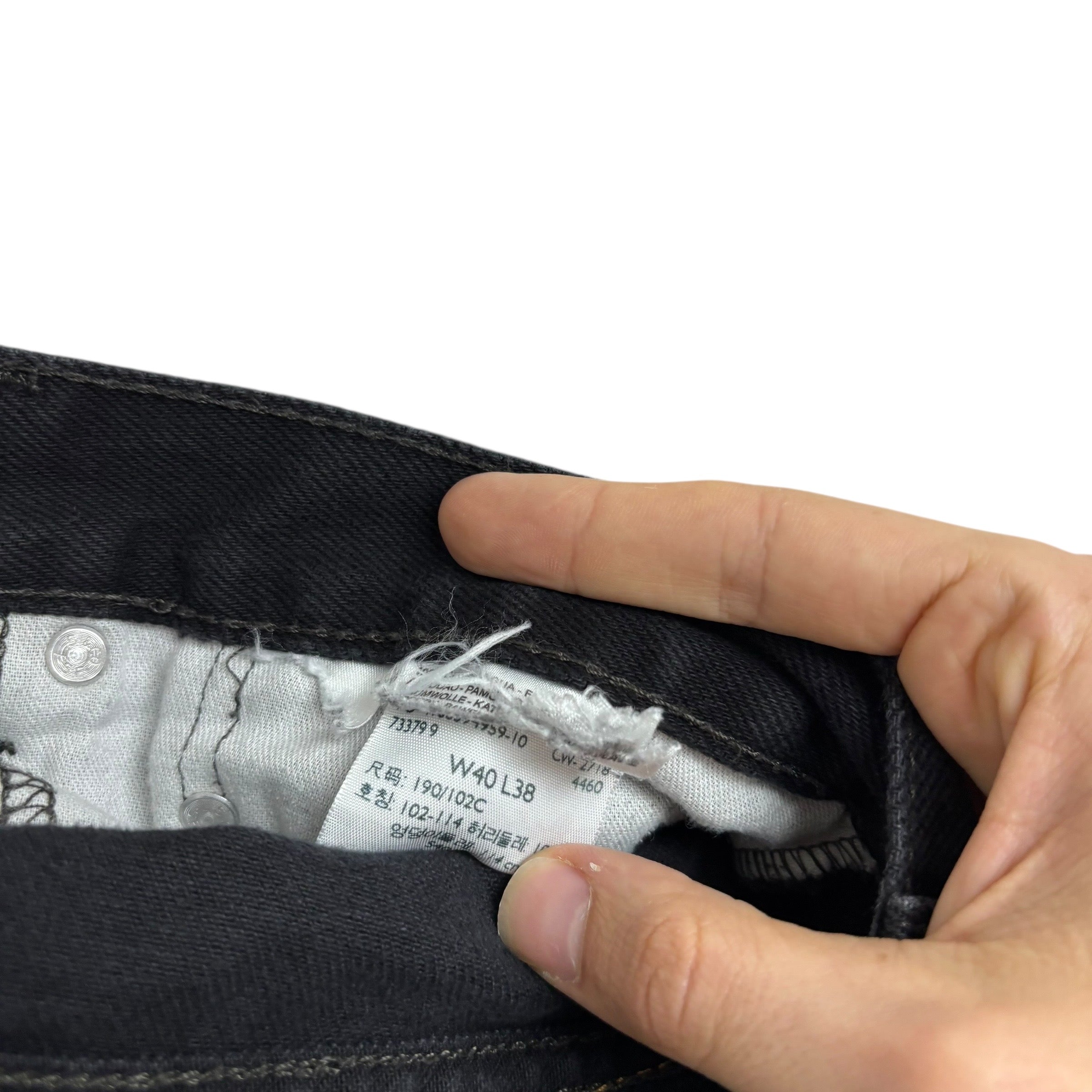 Levis 550 Jeans W40 L38 Mens Black Baggy Relaxed Straight Fit Denim