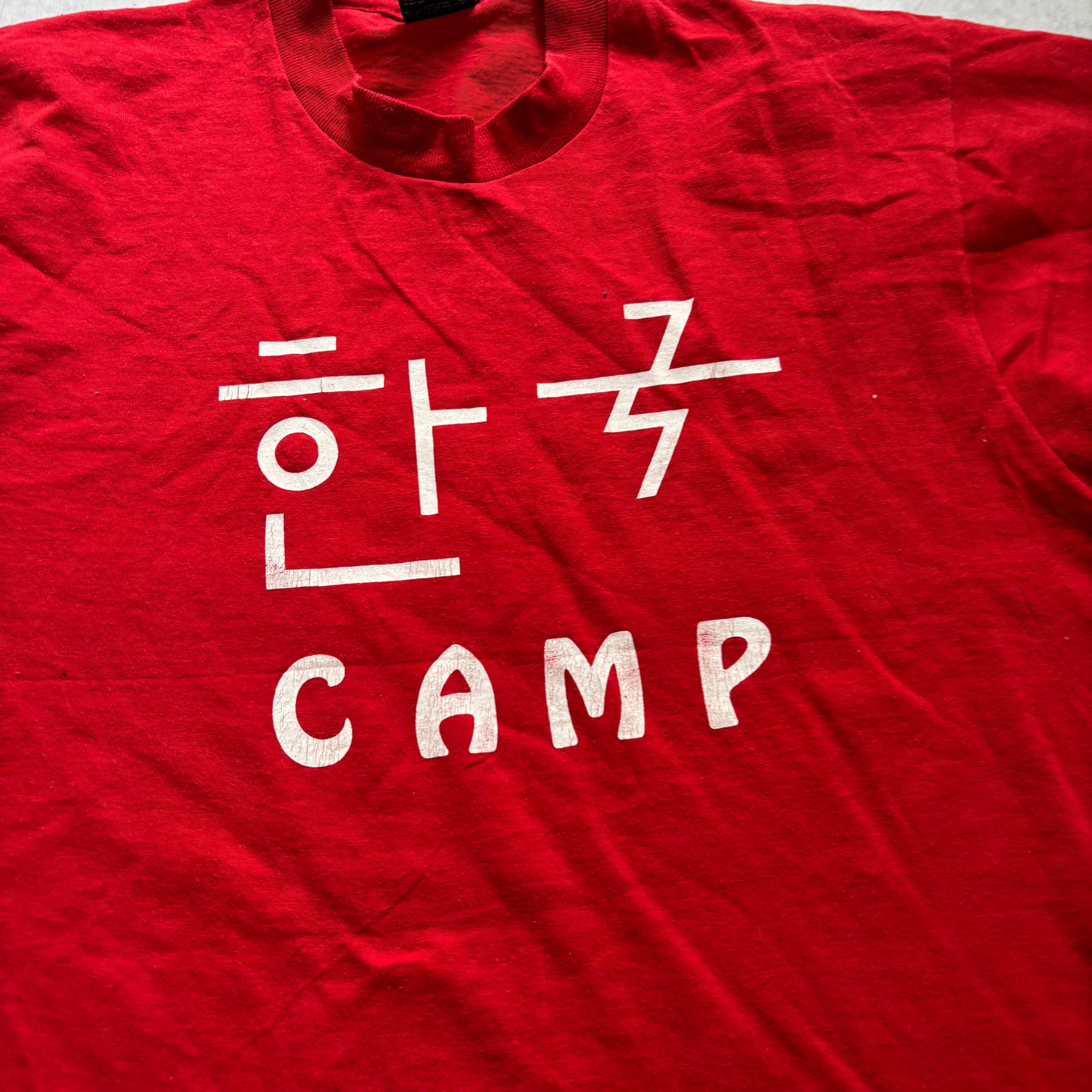 Vintage T Shirt Mens Medium Red Single Stitch Graphic Print 90s USA (E)