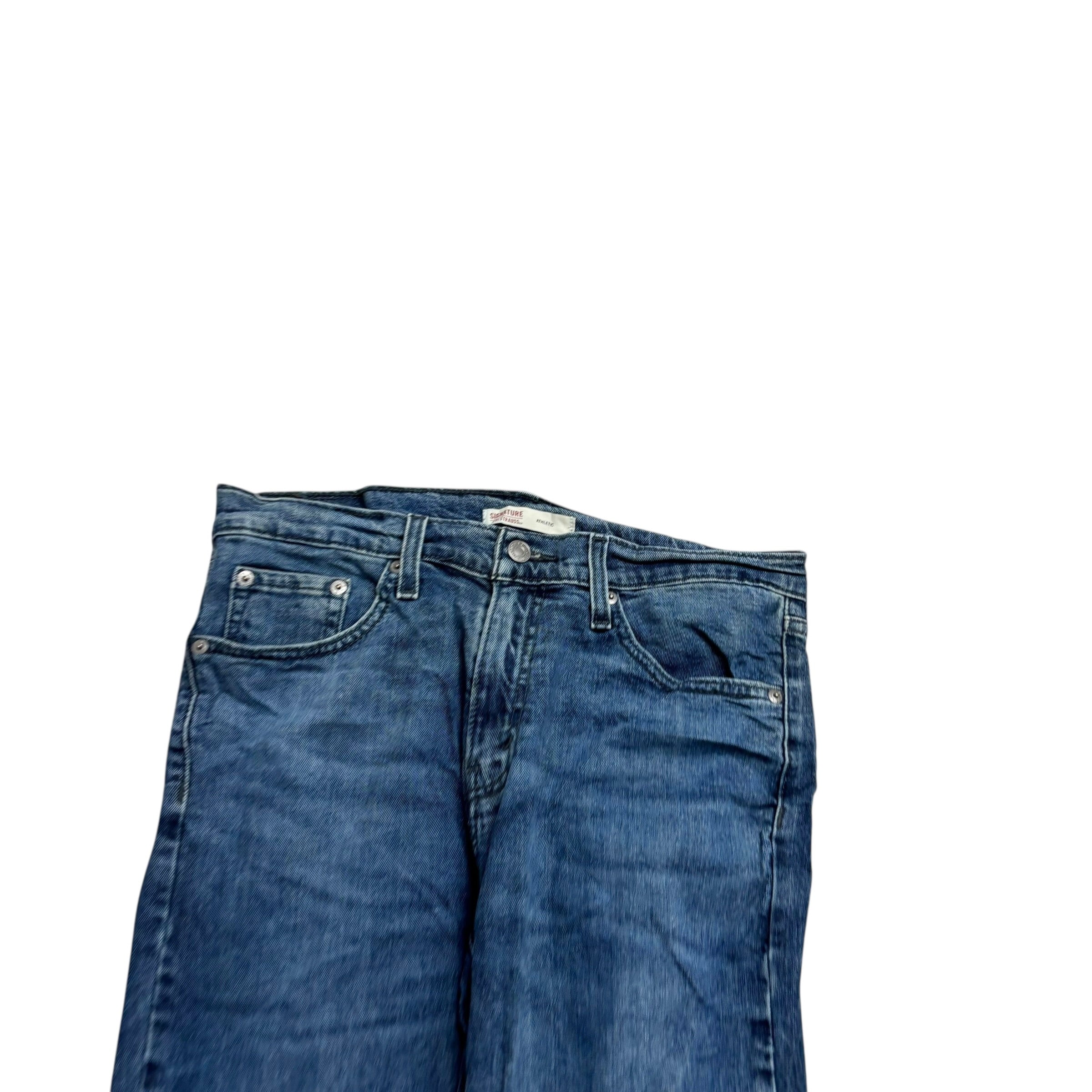 Levis Signature Jeans W30 L31 Mens Mid Blue Athletic Fit Stretch Denim