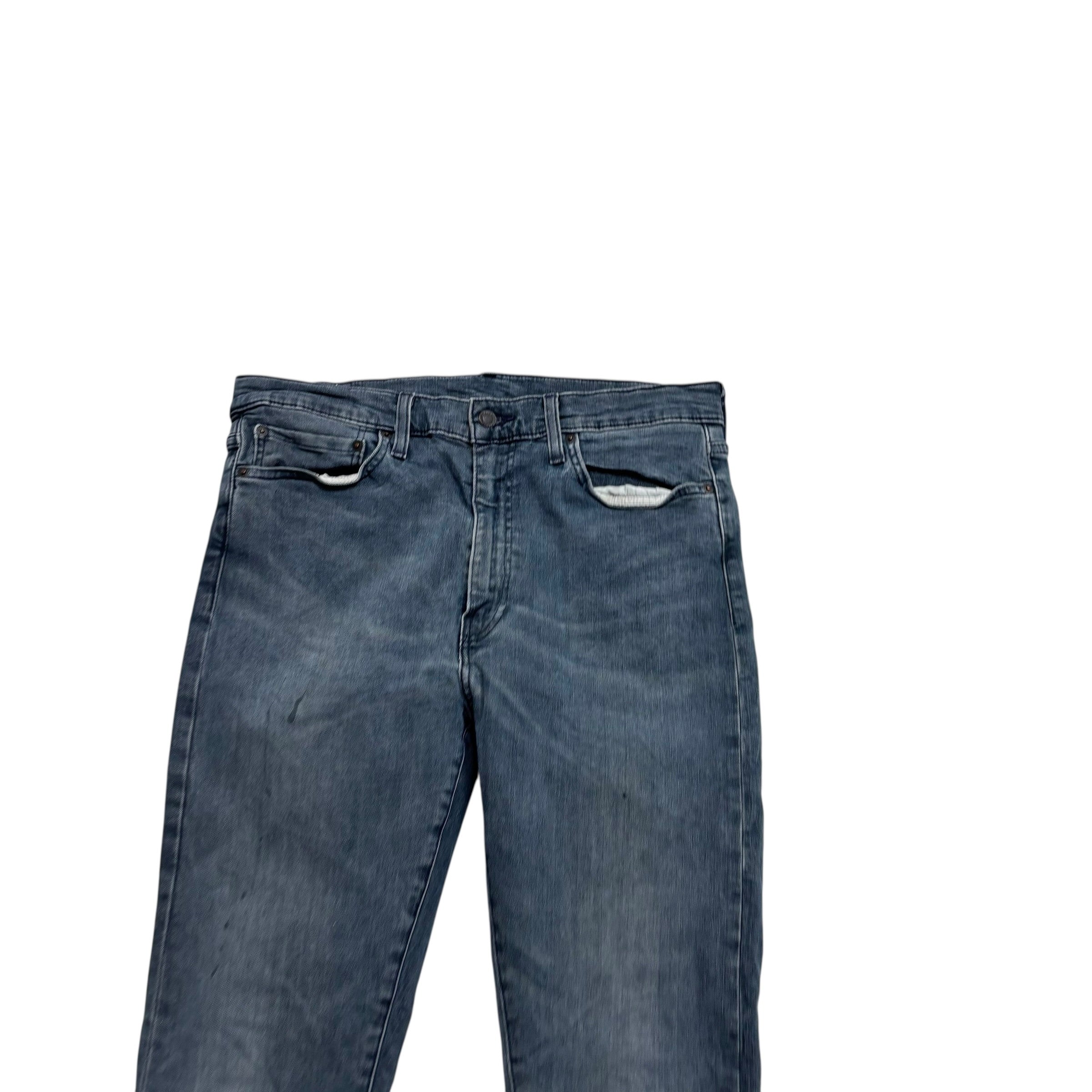 Levis 510 Jeans W34 L32 Mens Navy Blue Skinny Fit Stretch Denim (F)