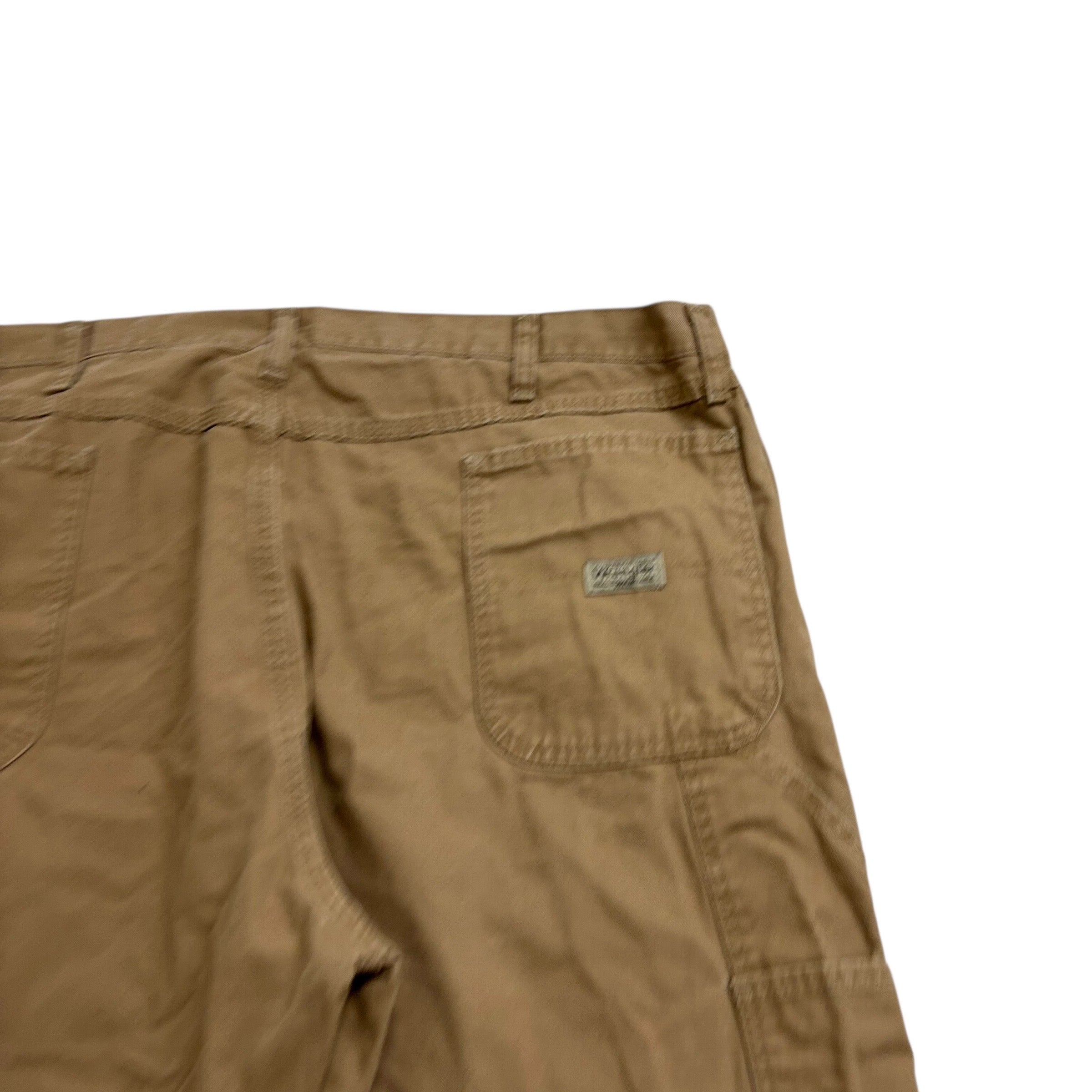 Wrangler Carpenter Pants W44 L30 Mens Tan Relaxed Straight Fit Trousers (E)