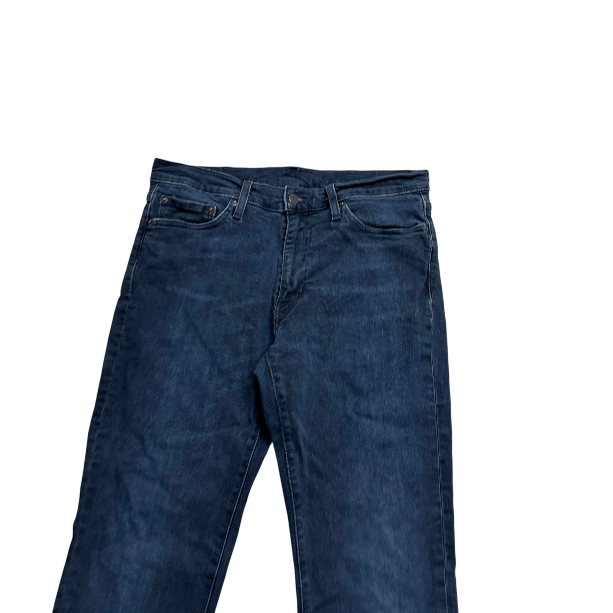 Levis 541 Jeans W33 L31 Mens Navy Blue Athletic Tapered Fit Stretch Denim (E)