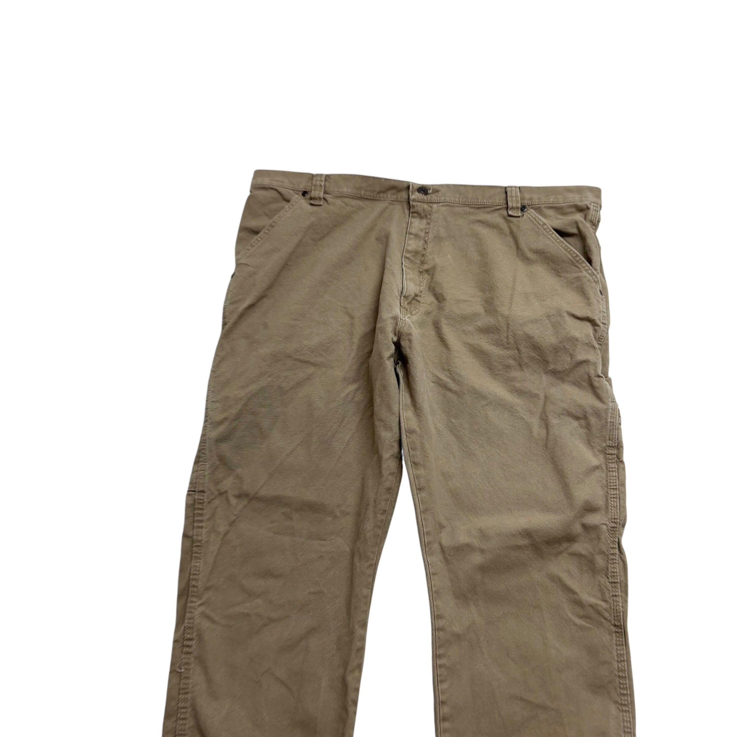 Wrangler Carpenter Jeans W42 L30 Mens Beige Relaxed Fit Stretch Denim