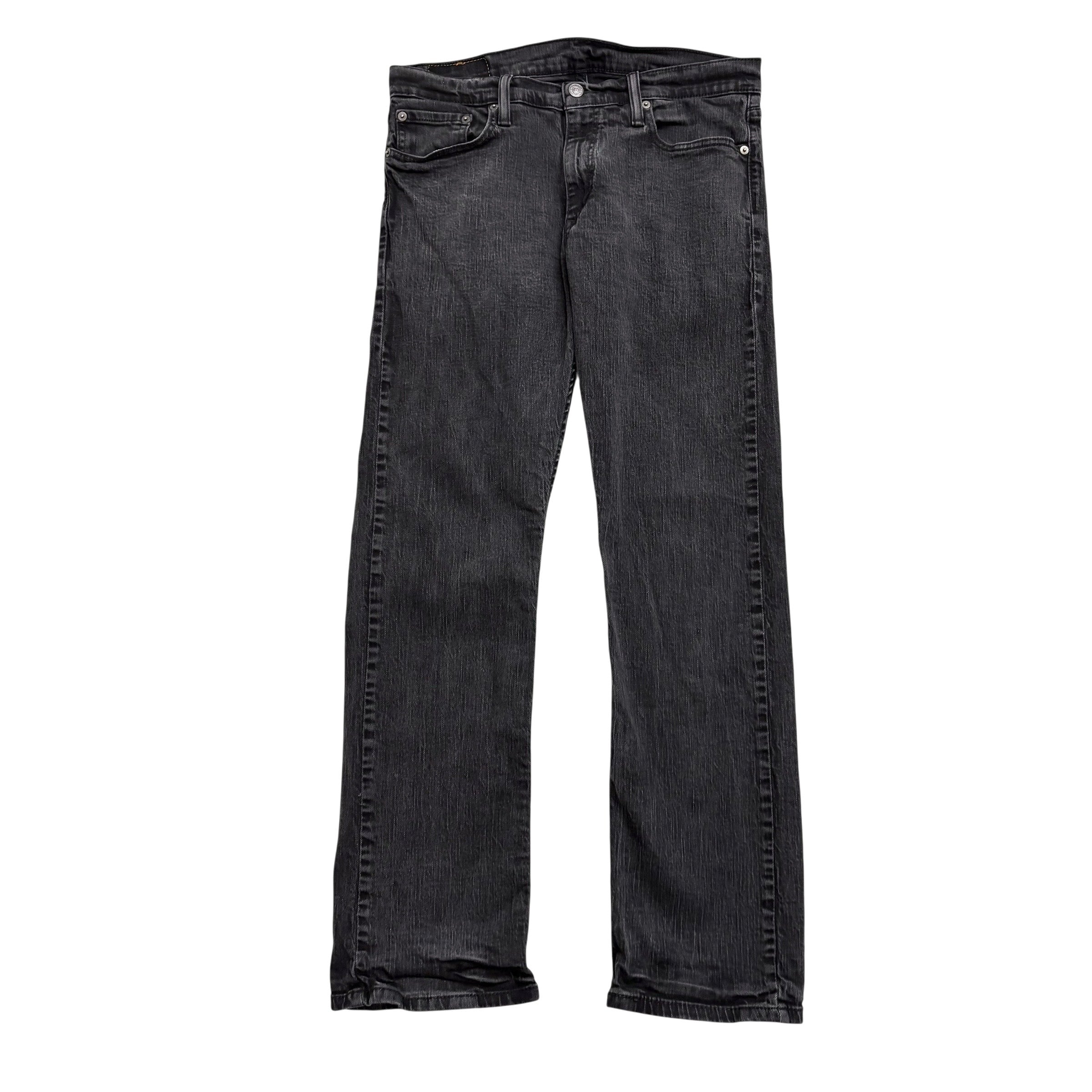 Levis 514 Jeans W34 L32 Mens Black Regular Straight Fit Stretch Denim