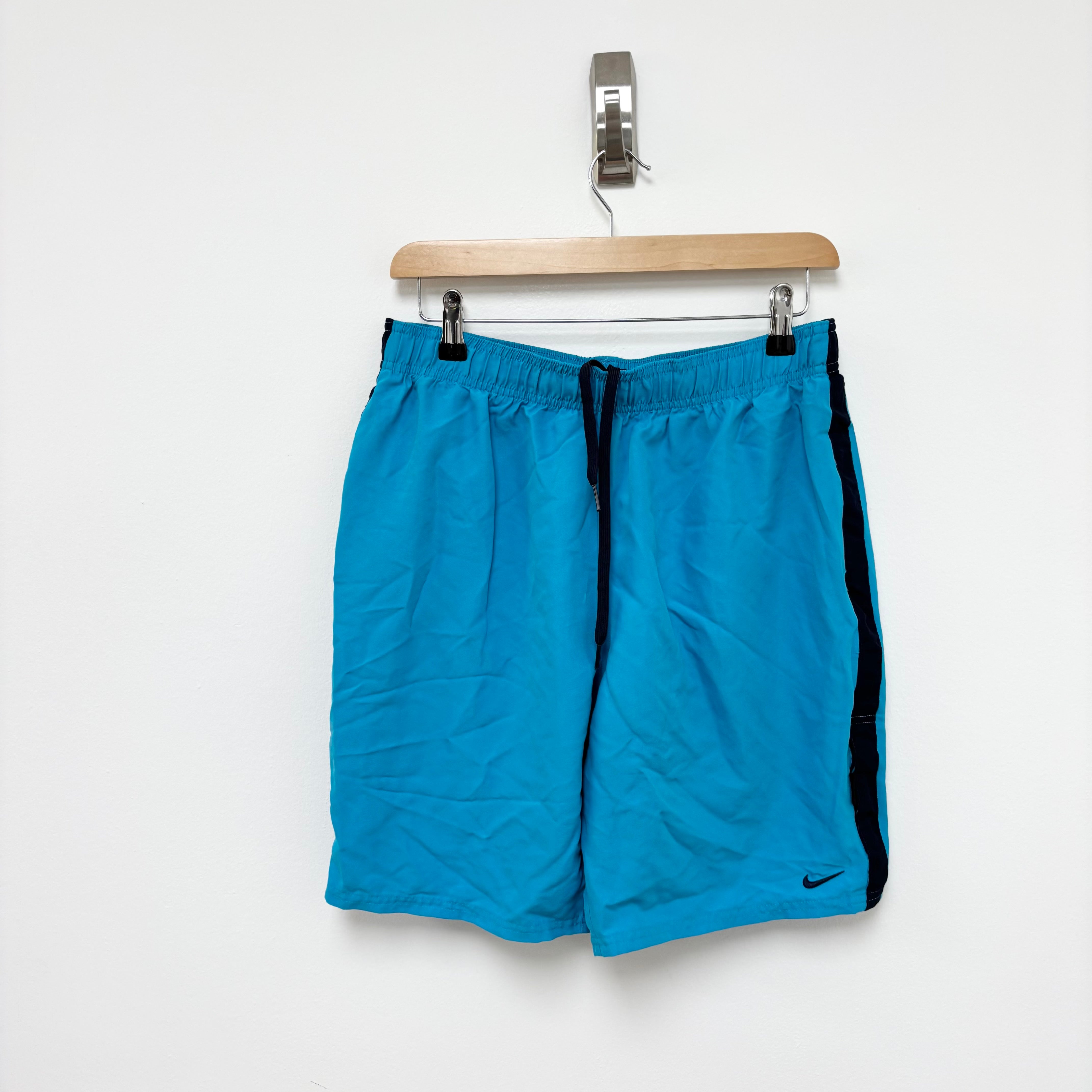 Nike Shorts Mens Large Blue Dri Fit Running Sports Gym Pockets (E)