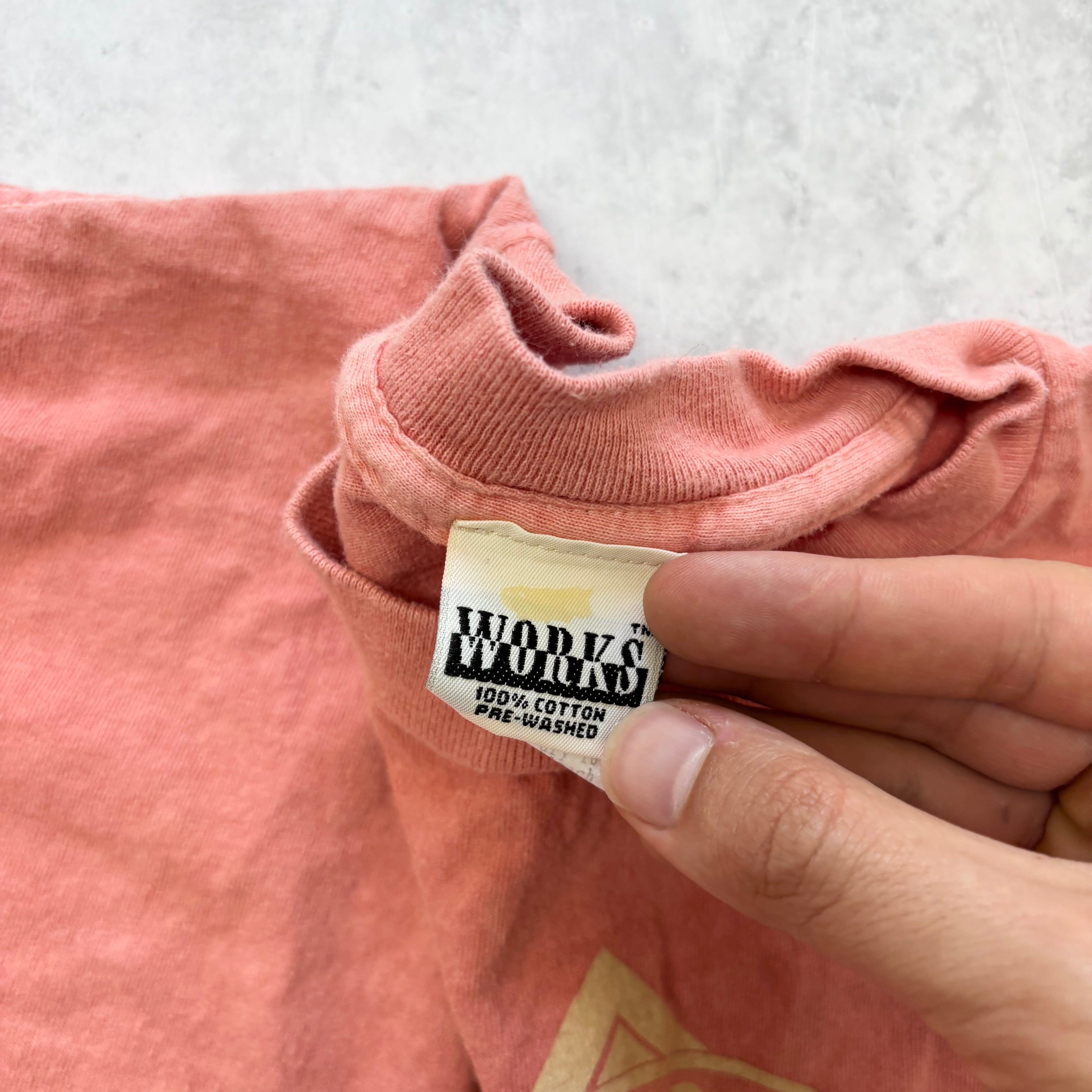 Vintage T Shirt Mens XL Pink Single Stitch Graphic Print 90s Tourist (E)