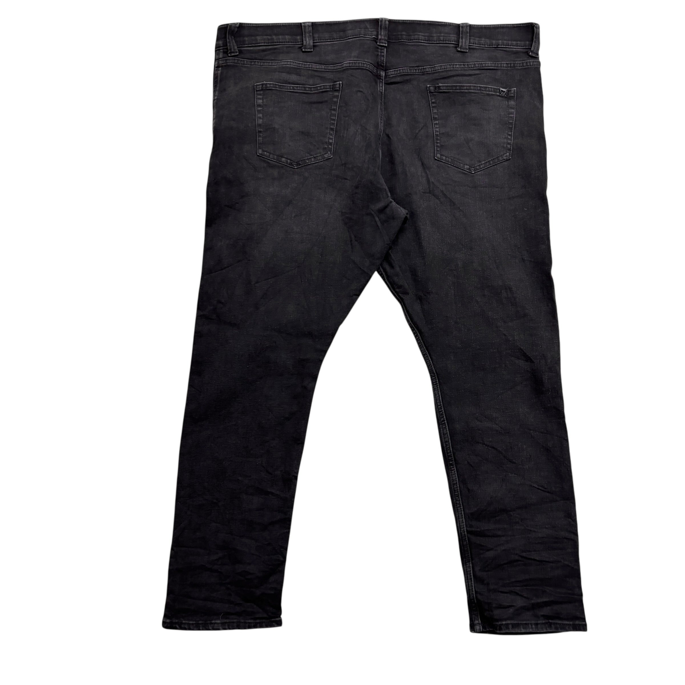 Wrangler Jeans W46 L30 Mens Black Slim Fit Stretch Denim (E)