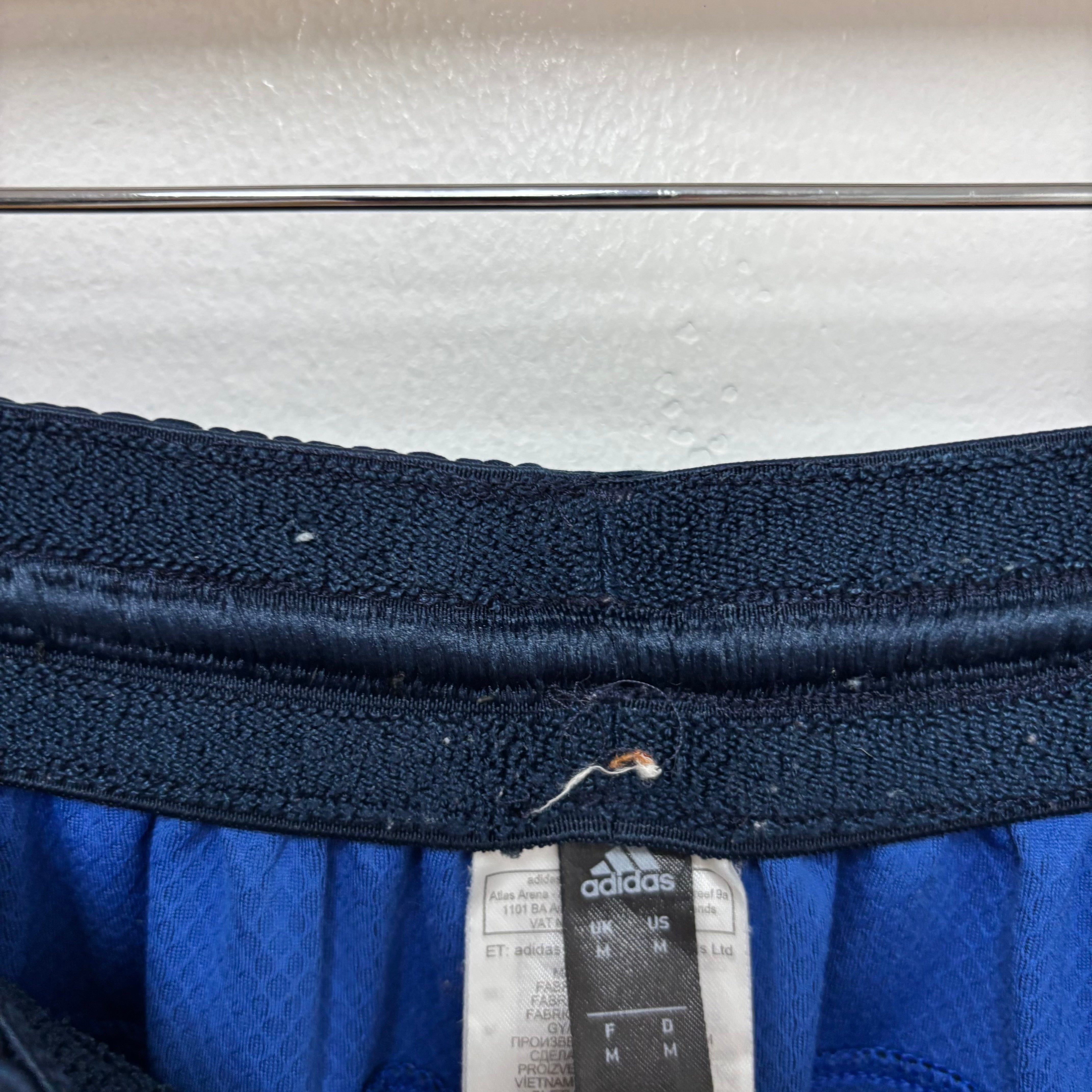 Adidas Shorts Mens Medium Navy Blue Sports Running Gym Athletic Pockets