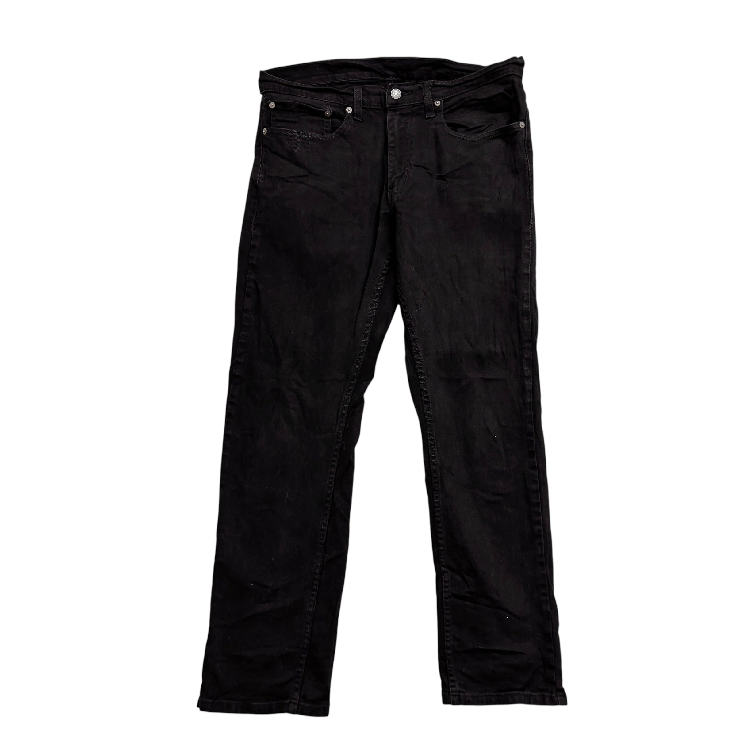 Levis 559 Jeans W34 L31 Mens Black Regular Straight Fit Stretch Denim (E)