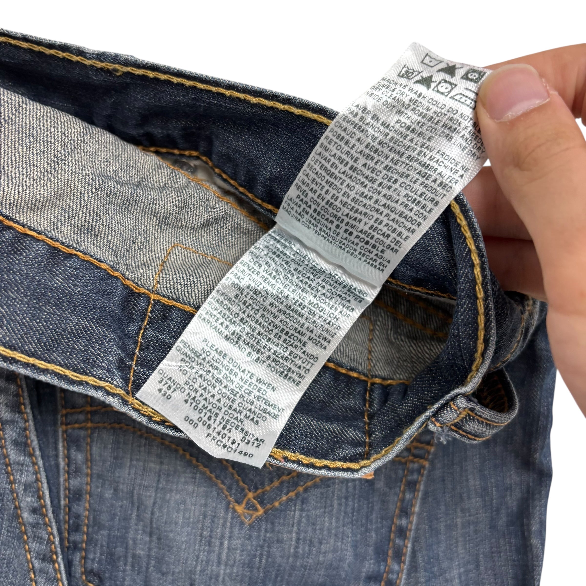 Levis 514 Jeans W32 L34 Mens Dark Blue Regular Straight Fit Vintage Denim