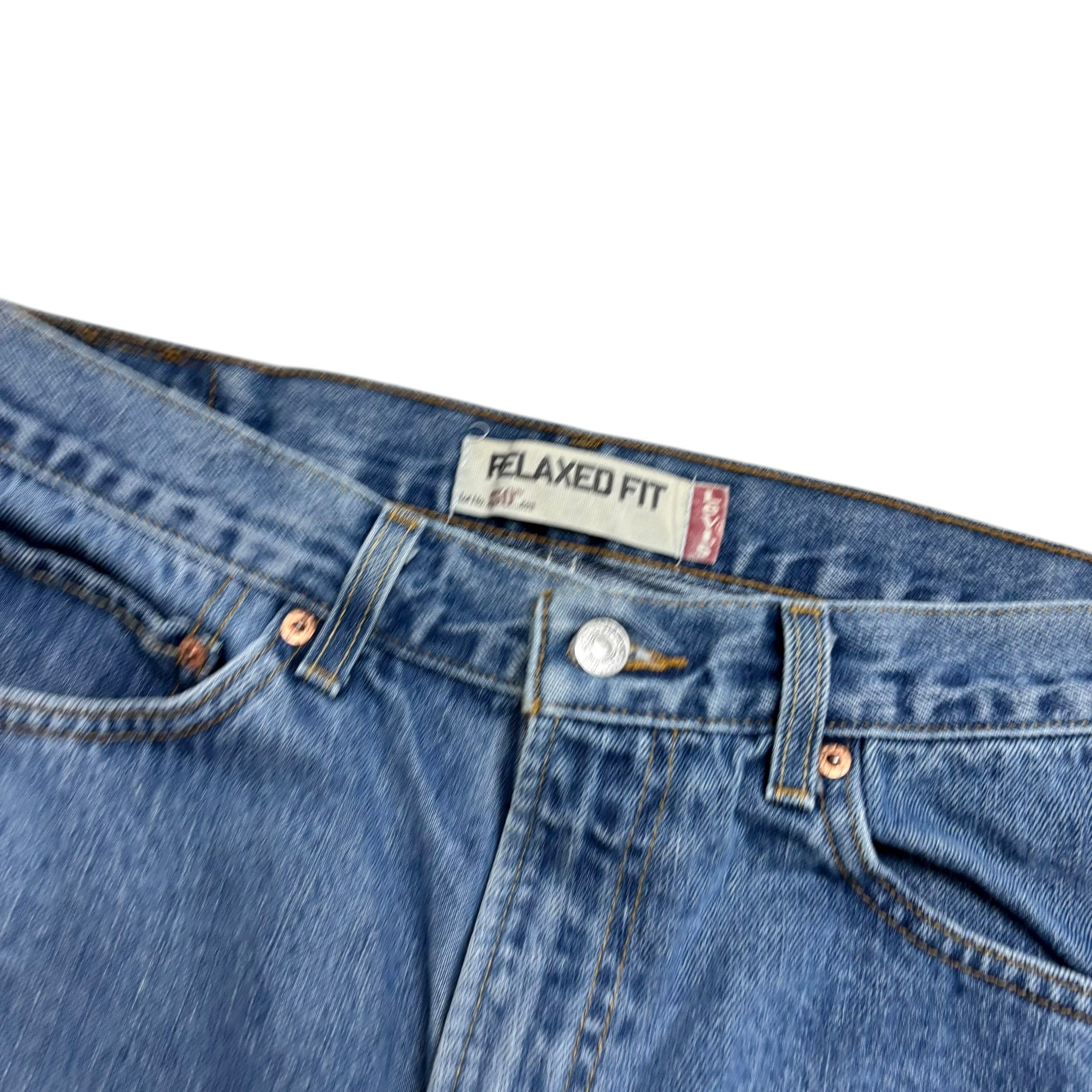 Levis 550 Jeans W32 L30 Mens Mid Blue Baggy Relaxed Straight Fit Vintage Denim