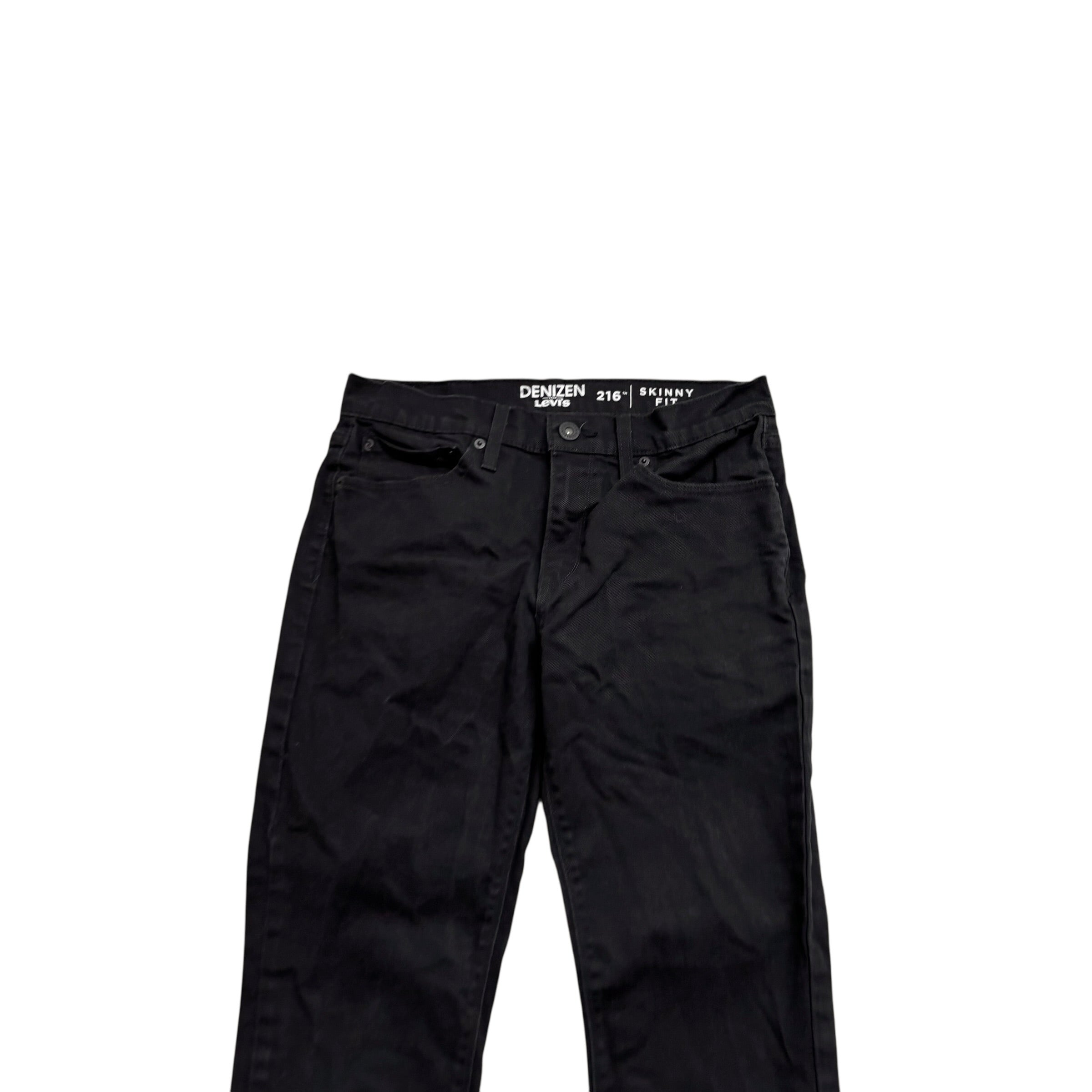 Levis Denizen Jeans W31 L29 Mens Black Skinny Fit Stretch Denim (E)