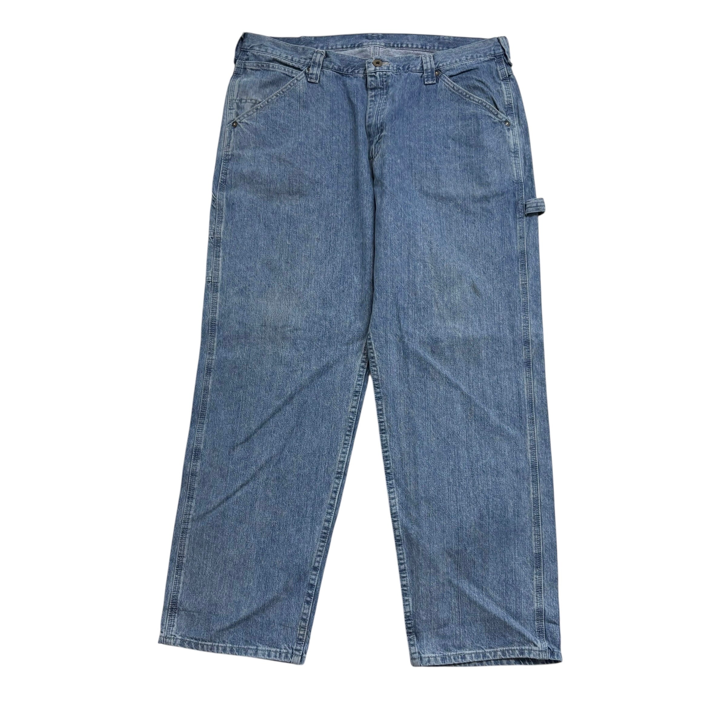 Lee Carpenter Jeans W38 L32 Mens Mid Blue Baggy Relaxed Straight Fit Denim