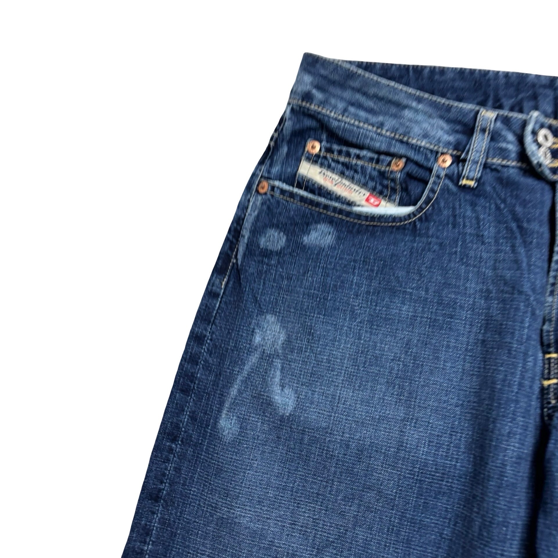 Diesel Rabox Jeans W34 L34 Mens Dark Blue Relaxed Straight Vintage Y2K