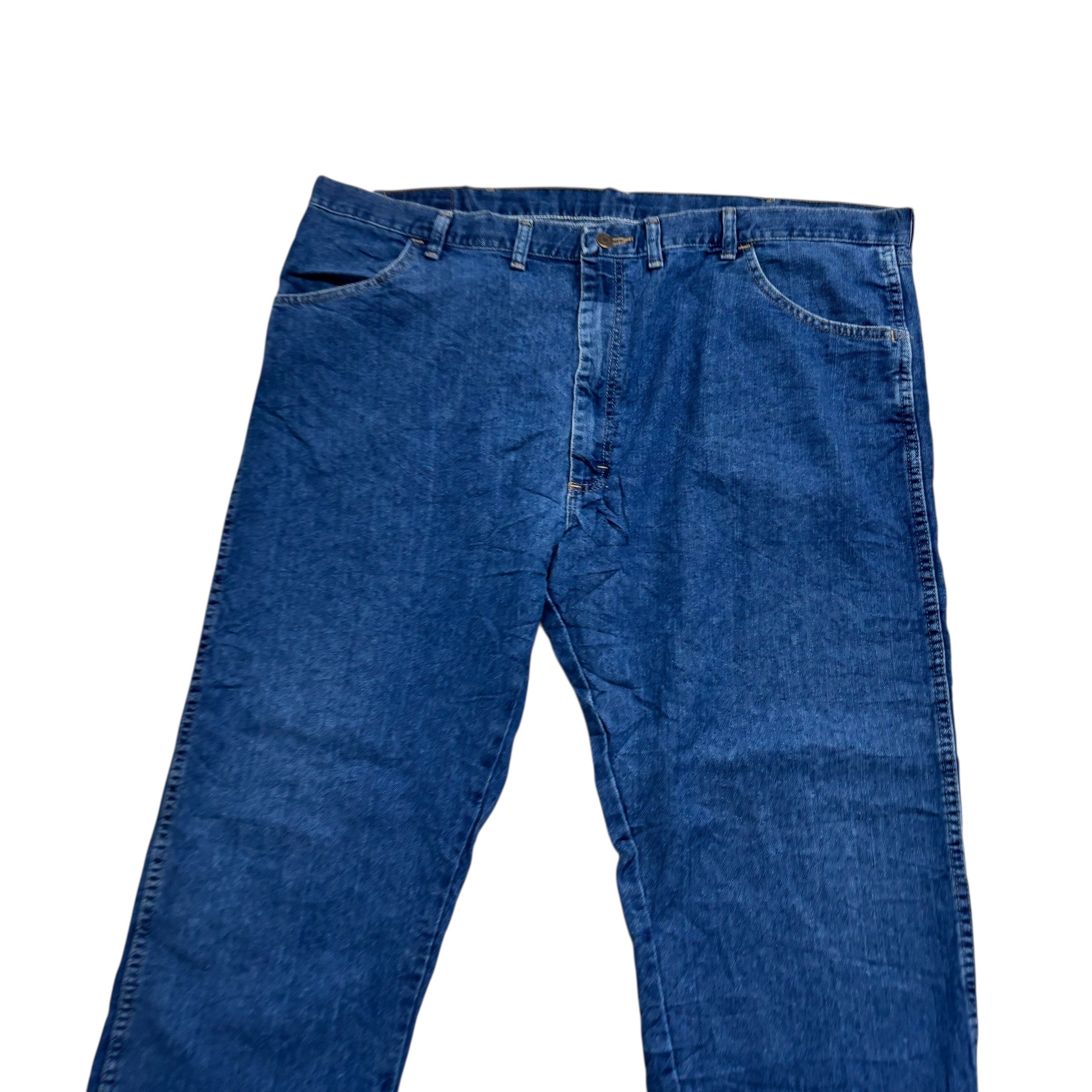 Wrangler Jeans W44 L30 Mens Mid Blue Regular Straight Fit Denim (E)