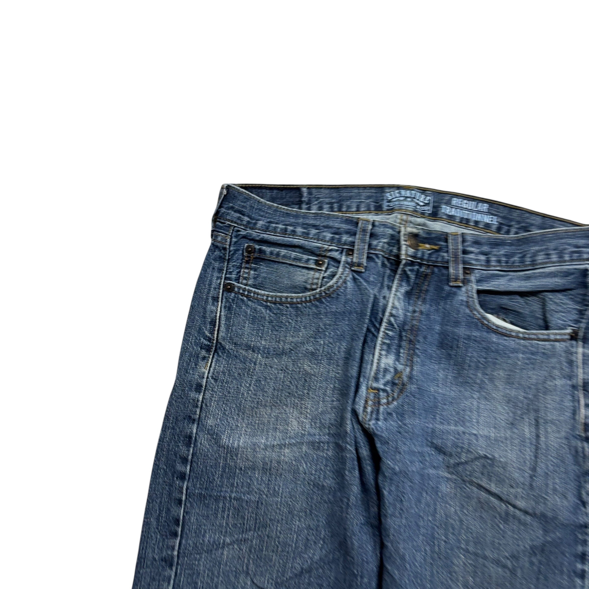 Levis Signature Jeans W32 L29 Mens Mid Blue Regular Straight Fit Vintage