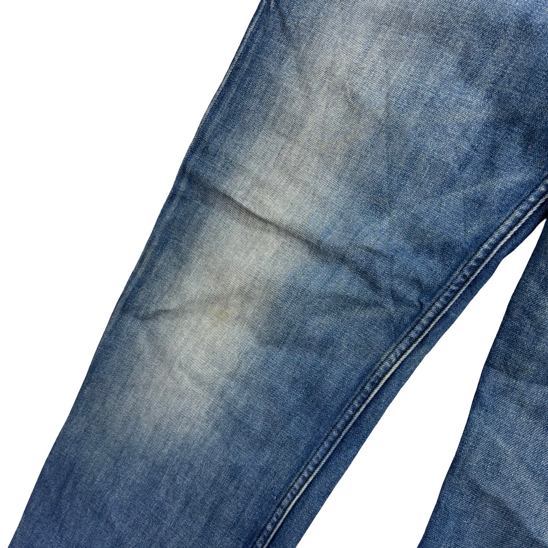 Diesel Quratt Jeans W32 L32 Mens Mid Blue Relaxed Straight Fit Denim (F)