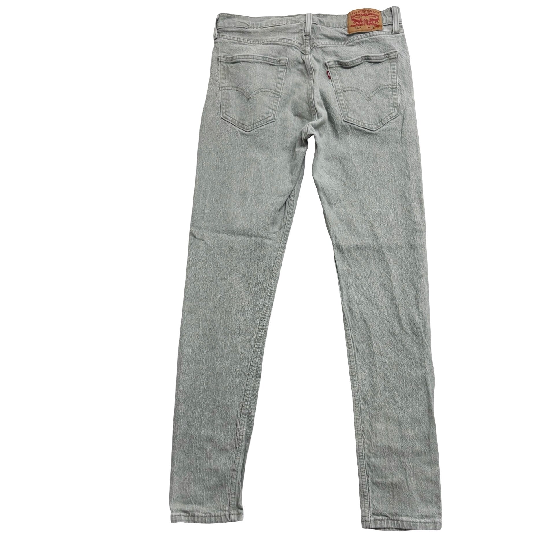 Levis 512 Jeans W32 L34 Mens Green Slim Tapered Fit Stretch Denim