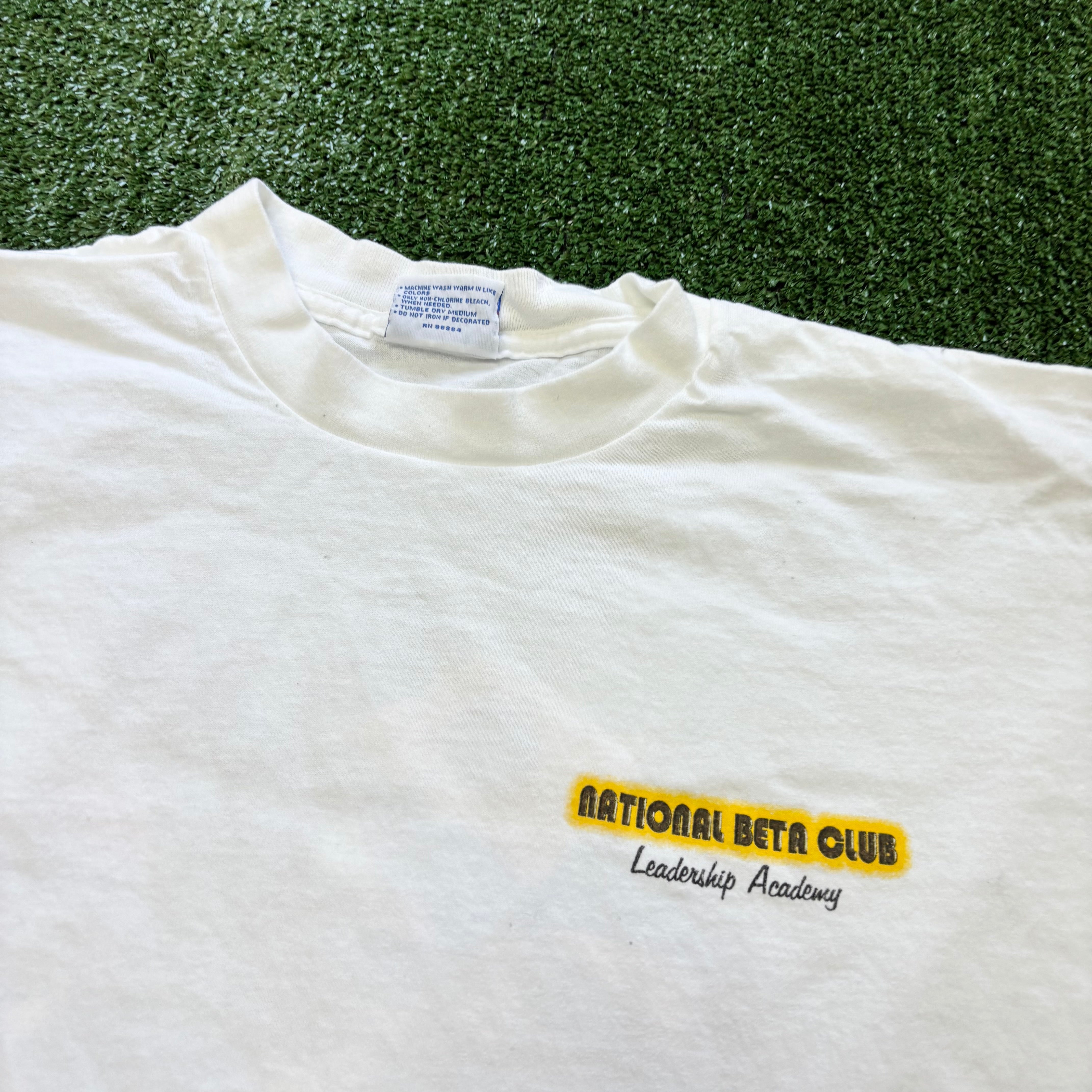 Vintage T Shirt Mens XL White Single Stitch Graphic Print 90s USA