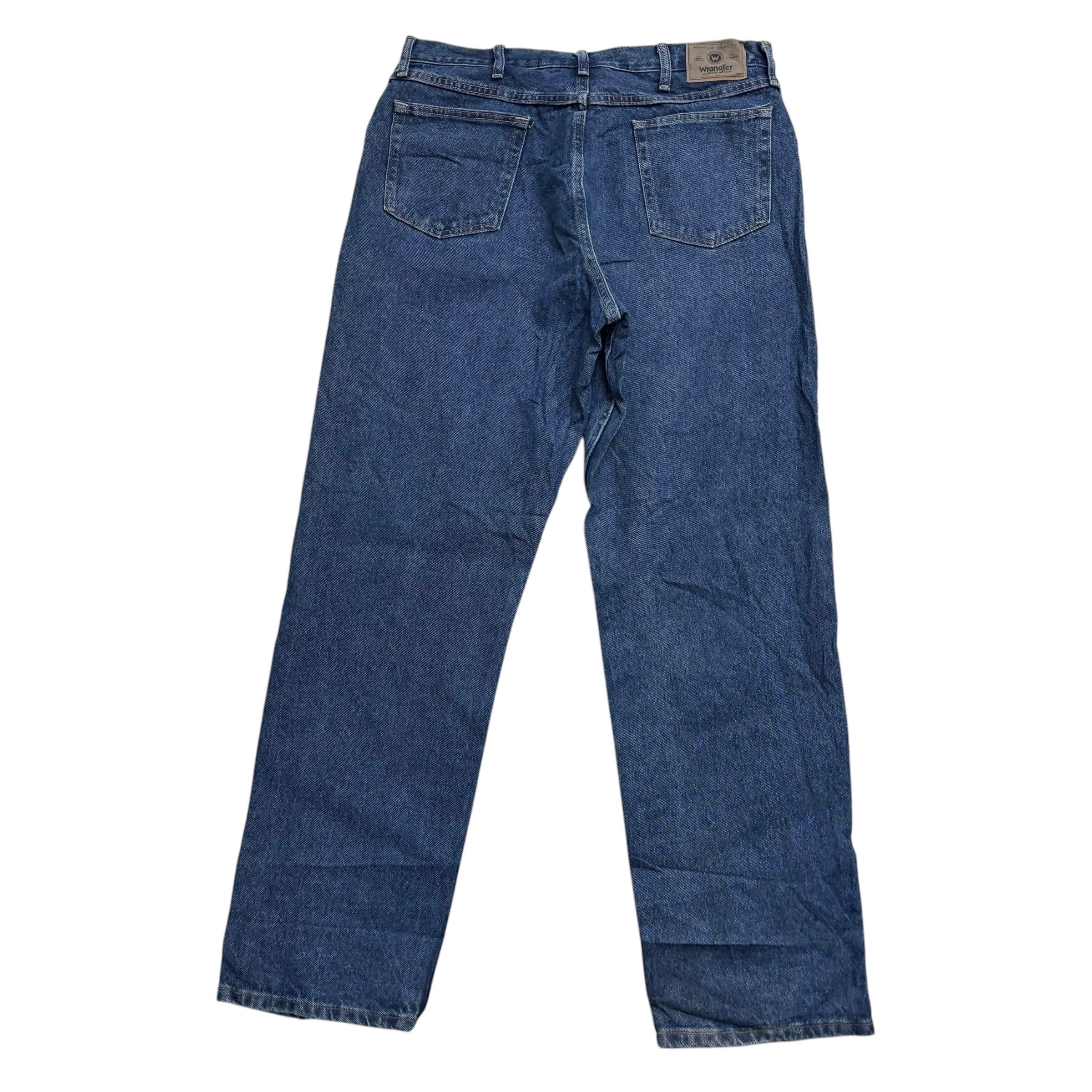 Wrangler Jeans W38 L34 Mens Dark Blue Baggy Relaxed Straight Fit Denim (E)