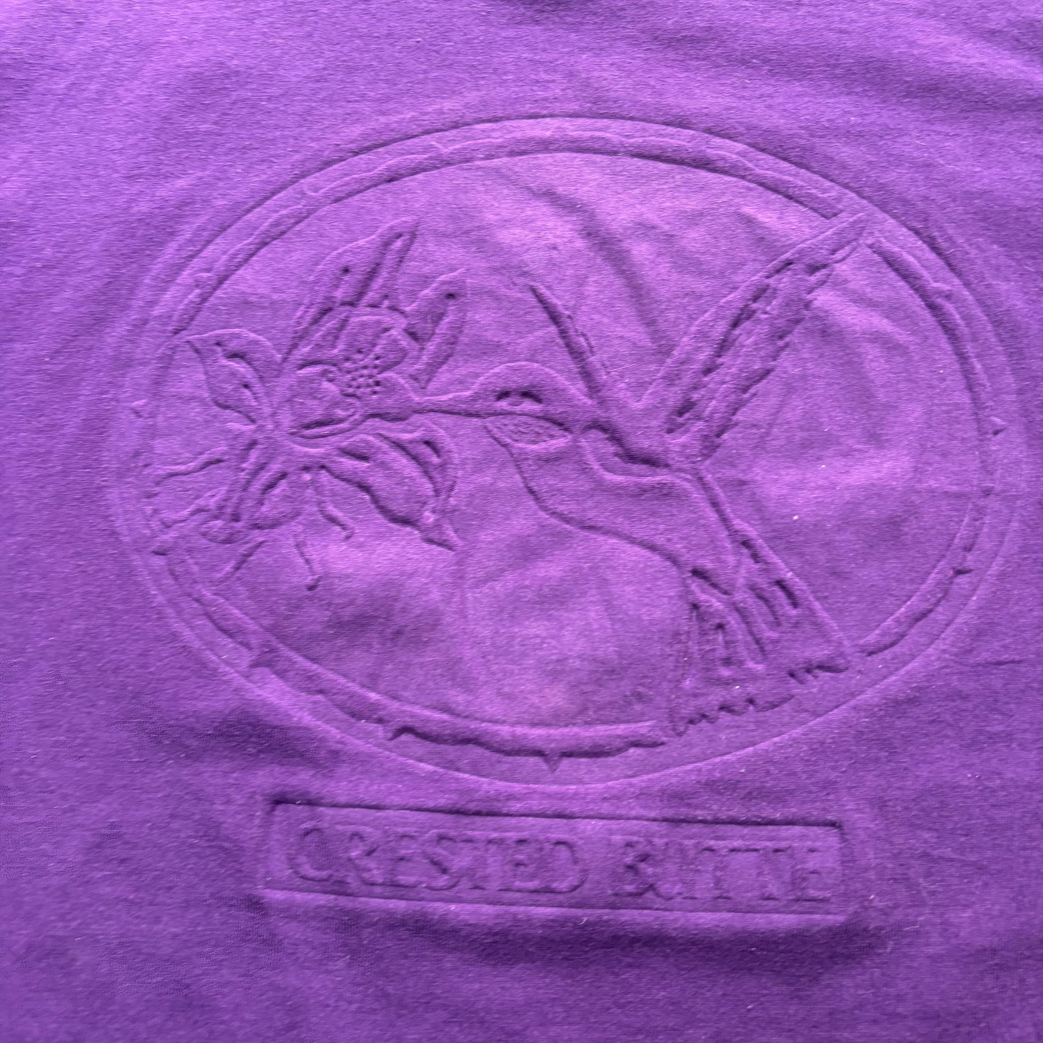 Vintage T Shirt Mens Large Purple Single Stitch Graphic Print 90s Birds (E)