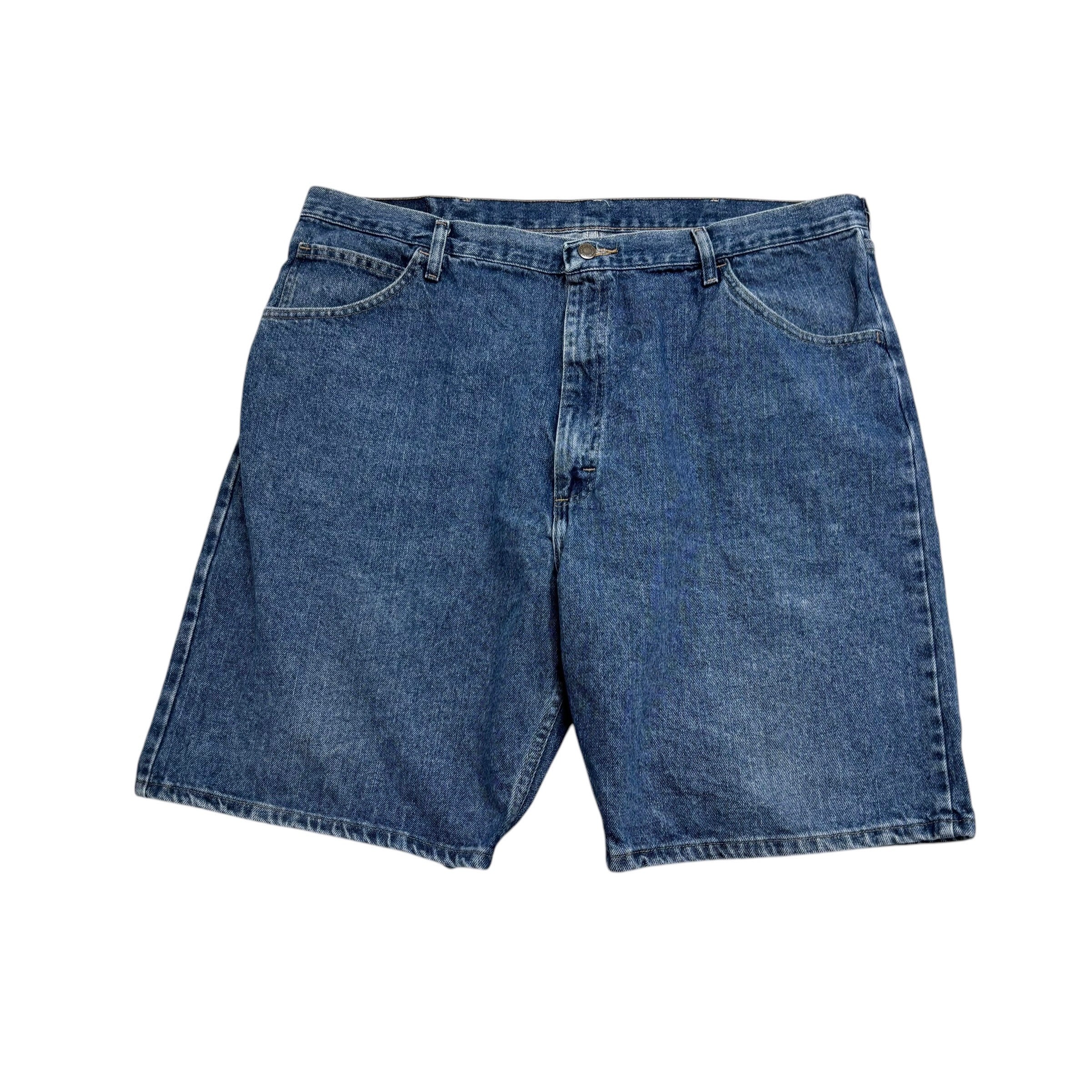Wrangler Baggy Jorts W42 Mens Denim Shorts Mid Blue Relaxed Fit (E)