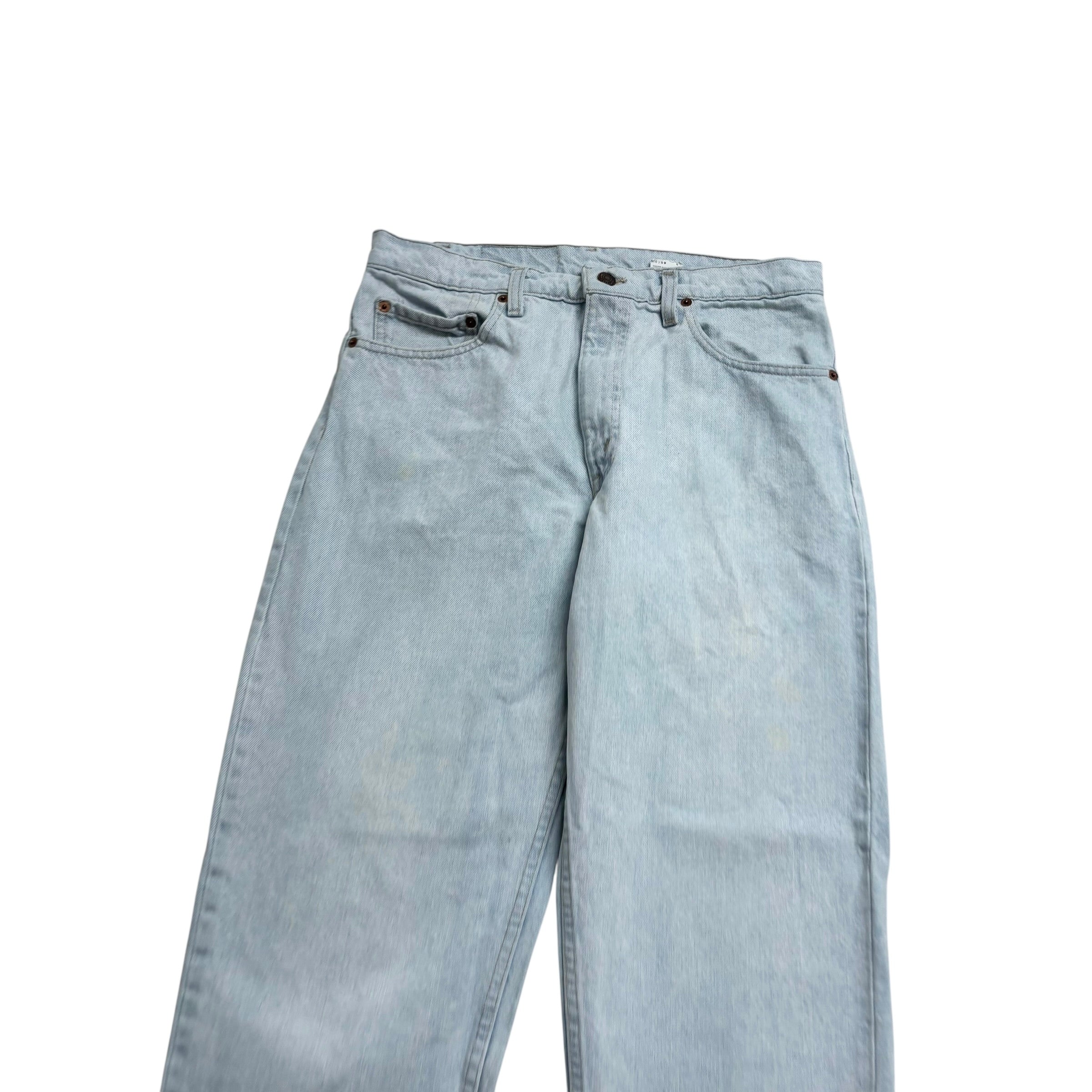 Levis 550 Jeans W32 L30 Mens Light Blue Relaxed Tapered Fit USA Made Vintage