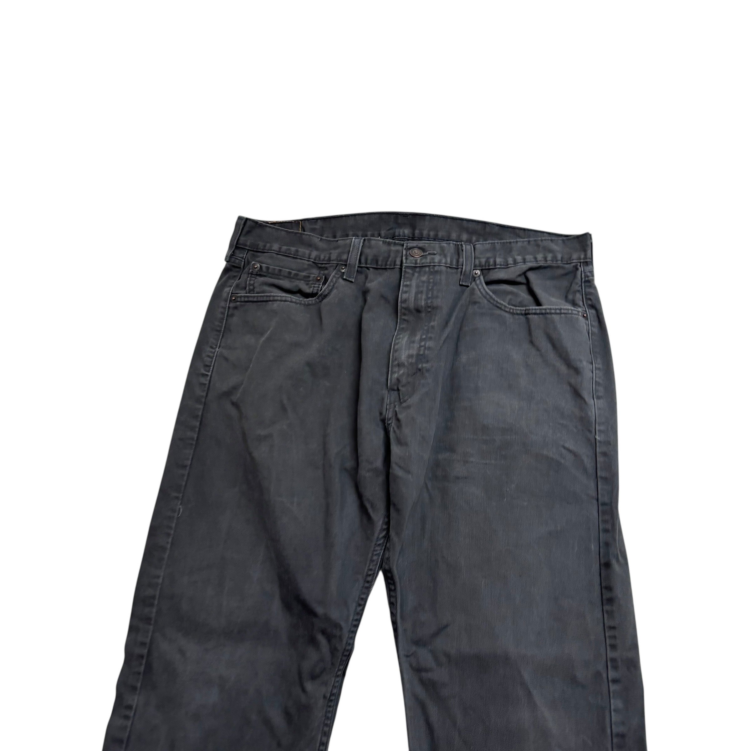 Levis 505 Trousers W38 L32 Mens Grey Regular Straight Fit Cotton Pants