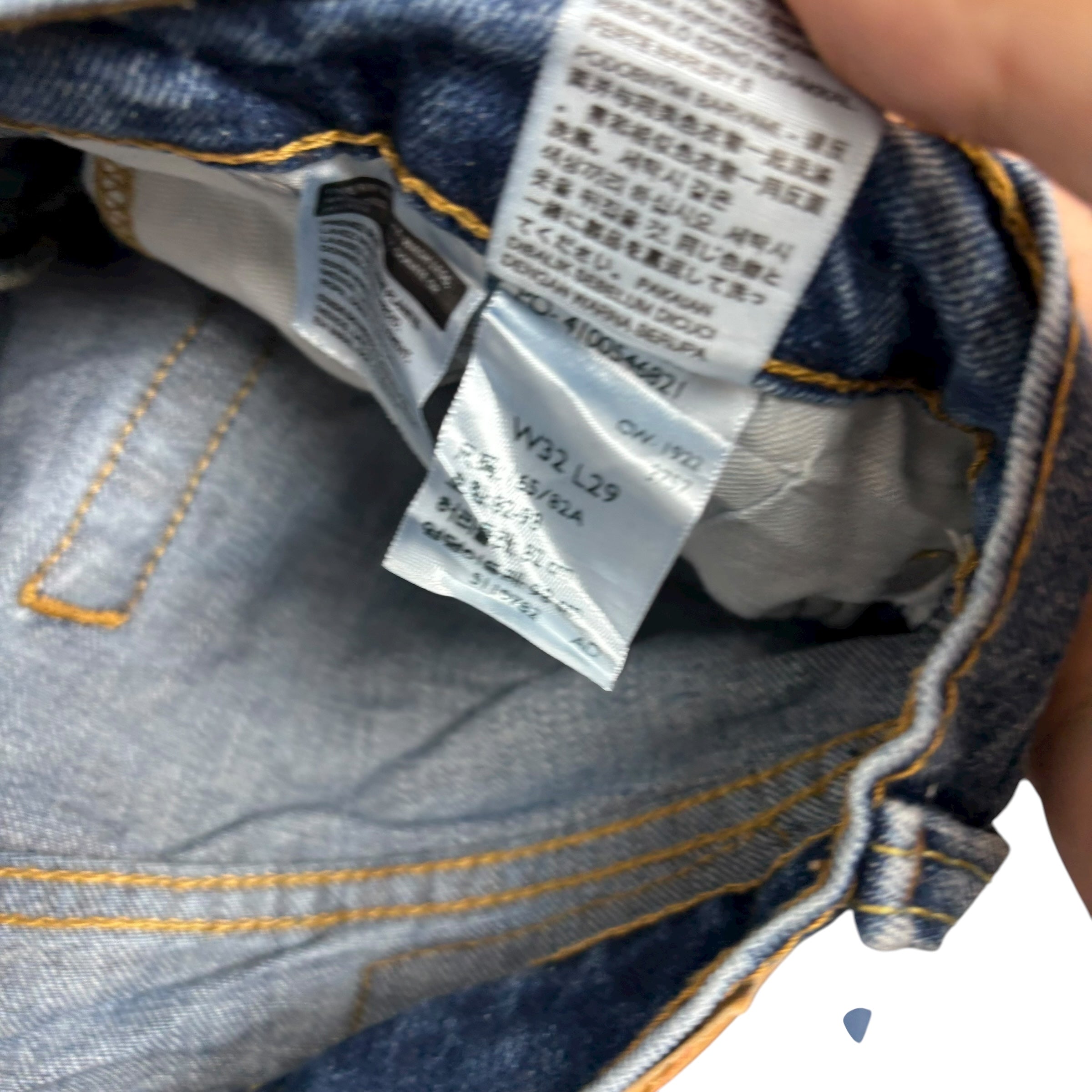 Levis 514 Jeans W32 L29 Mens Mid Blue Regular Straight Fit Stretch Denim (E)