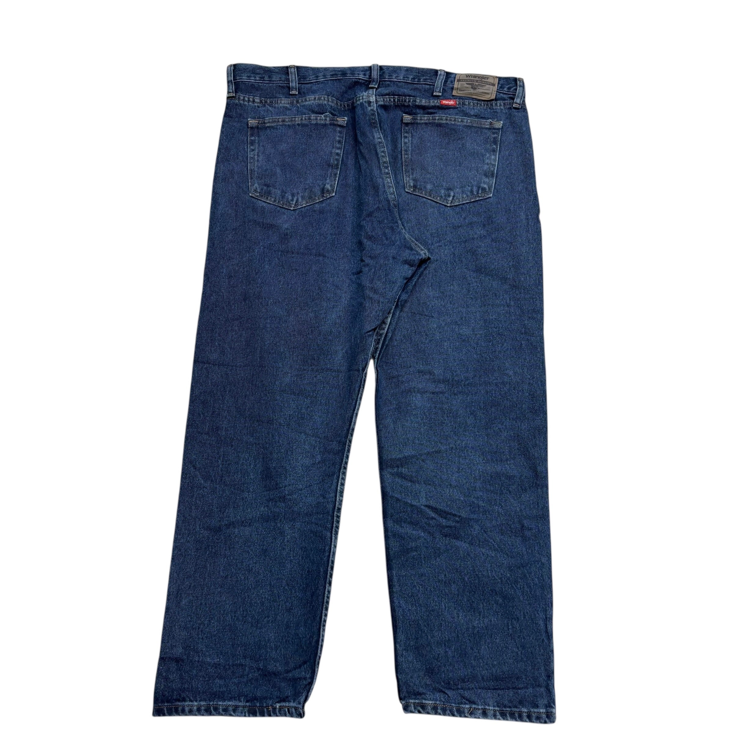 Wrangler Jeans W40 L30 Mens Dark Blue Relaxed Straight Fit Denim (E)