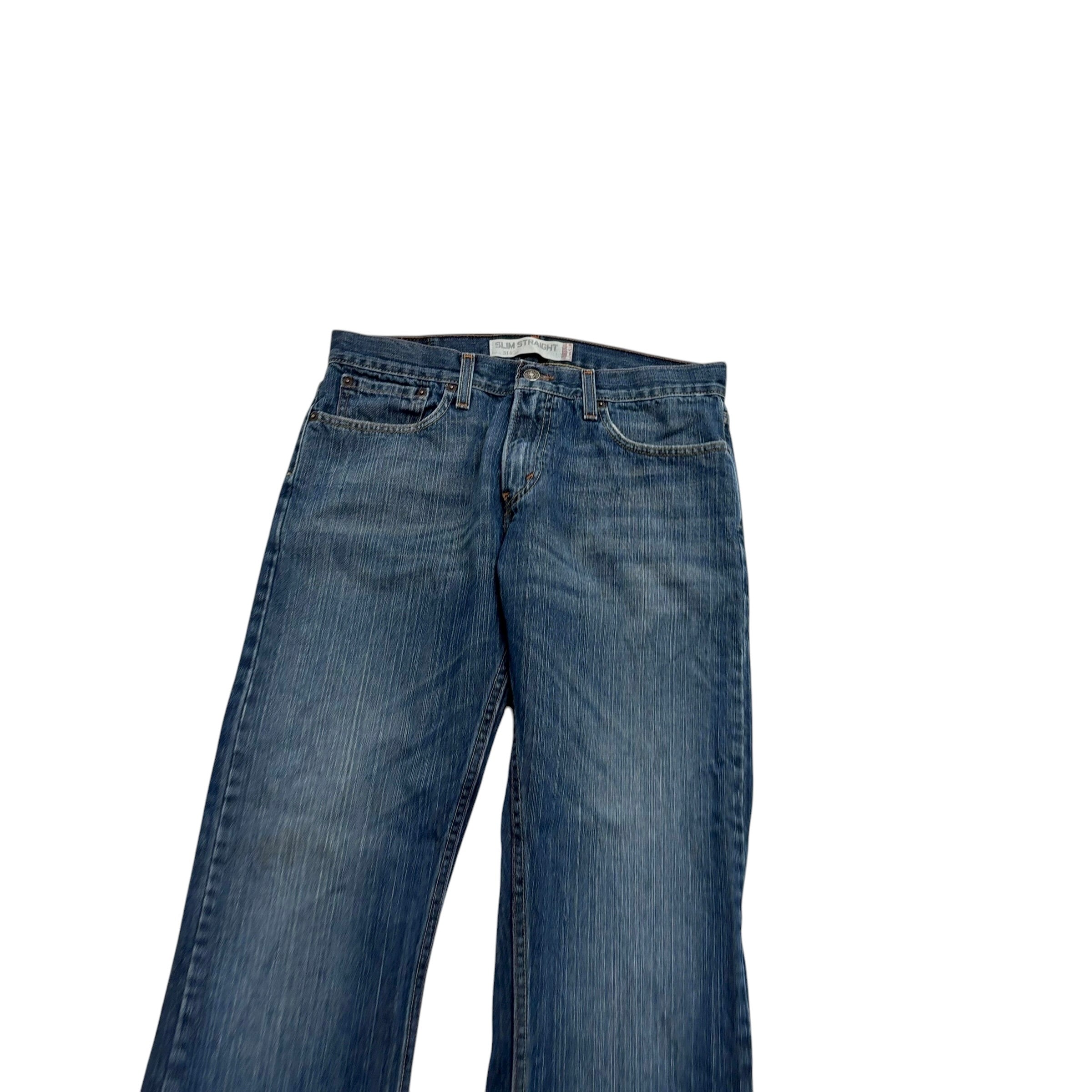 Levis 514 Jeans W32 L32 Mens Mid Blue Regular Straight Fit Vintage Denim