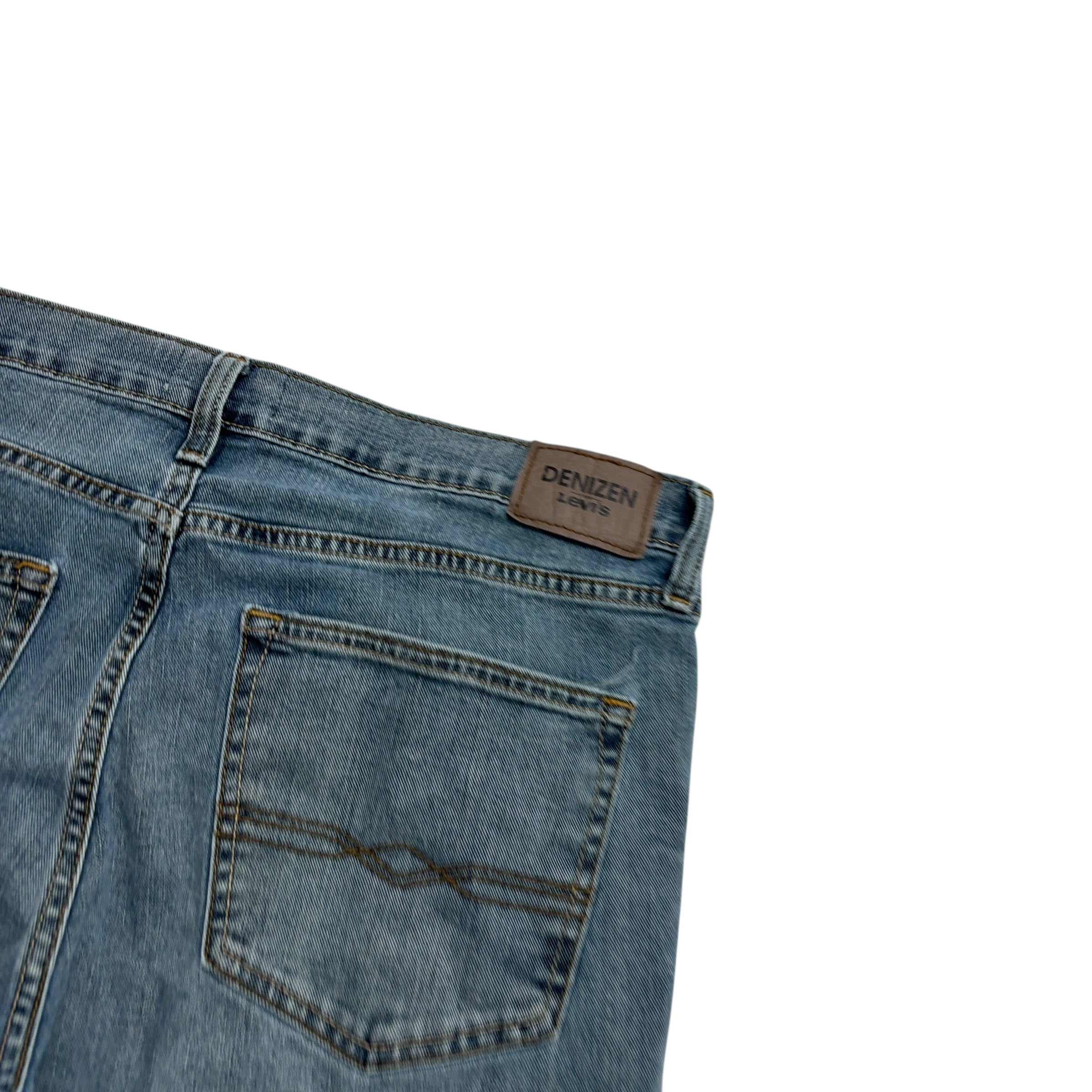 Levis Denizen Jeans W36 L33 Mens Blue Athletic Tapered Fit Stretch Denim