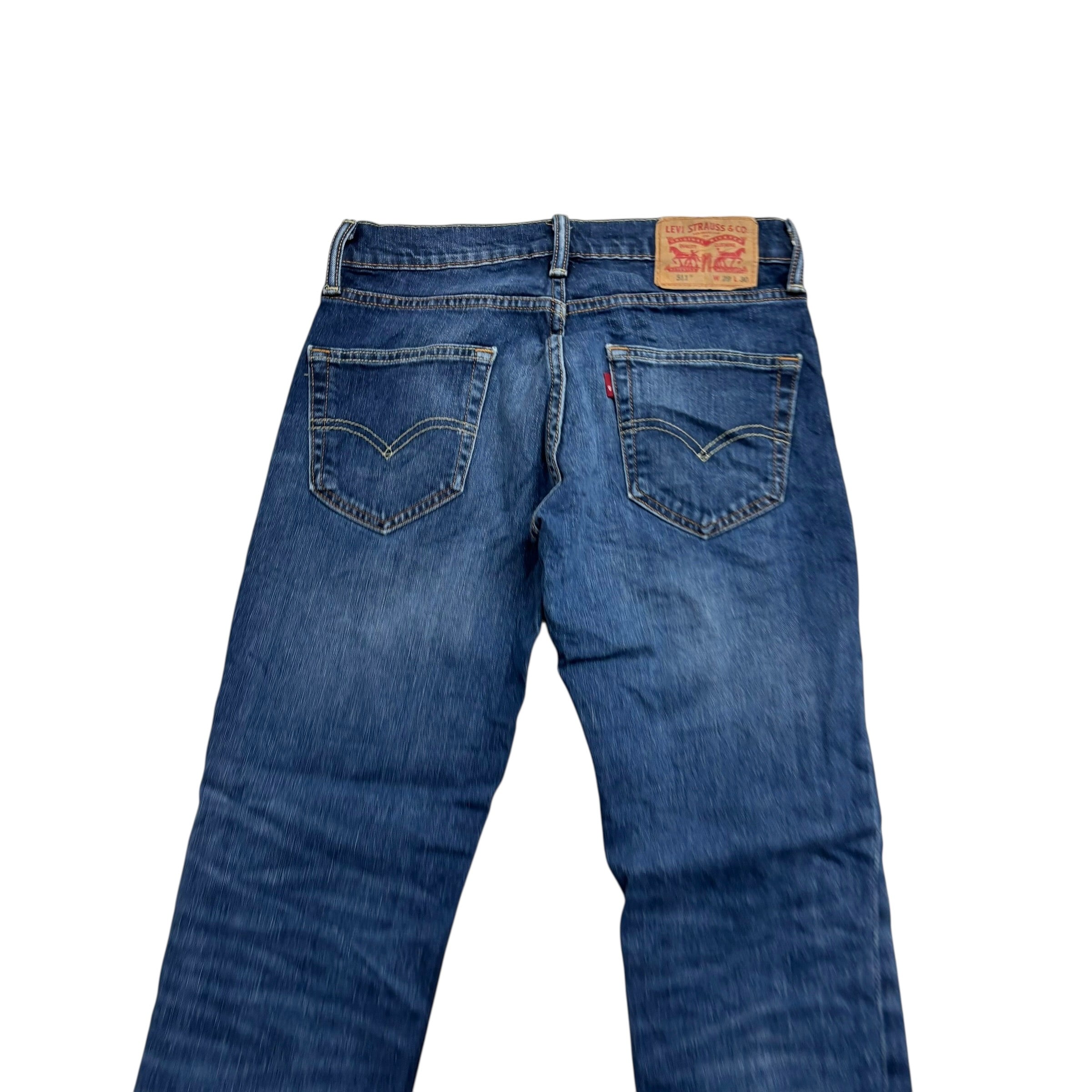 Levis 511 Jeans W29 L29 Mens Mid Blue Slim Fit Stretch Denim (F)