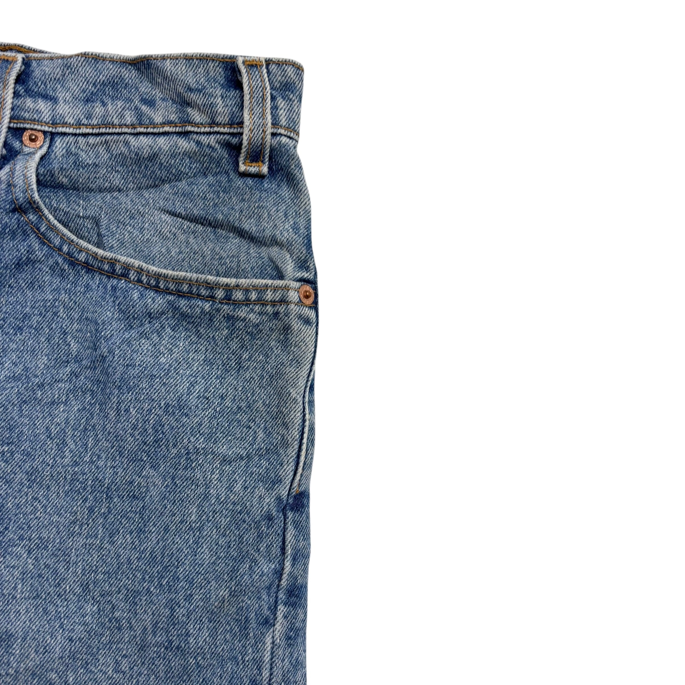 Levis 505 Jeans W36 L32 Mens Light Blue Regular Straight Fit Vintage Denim