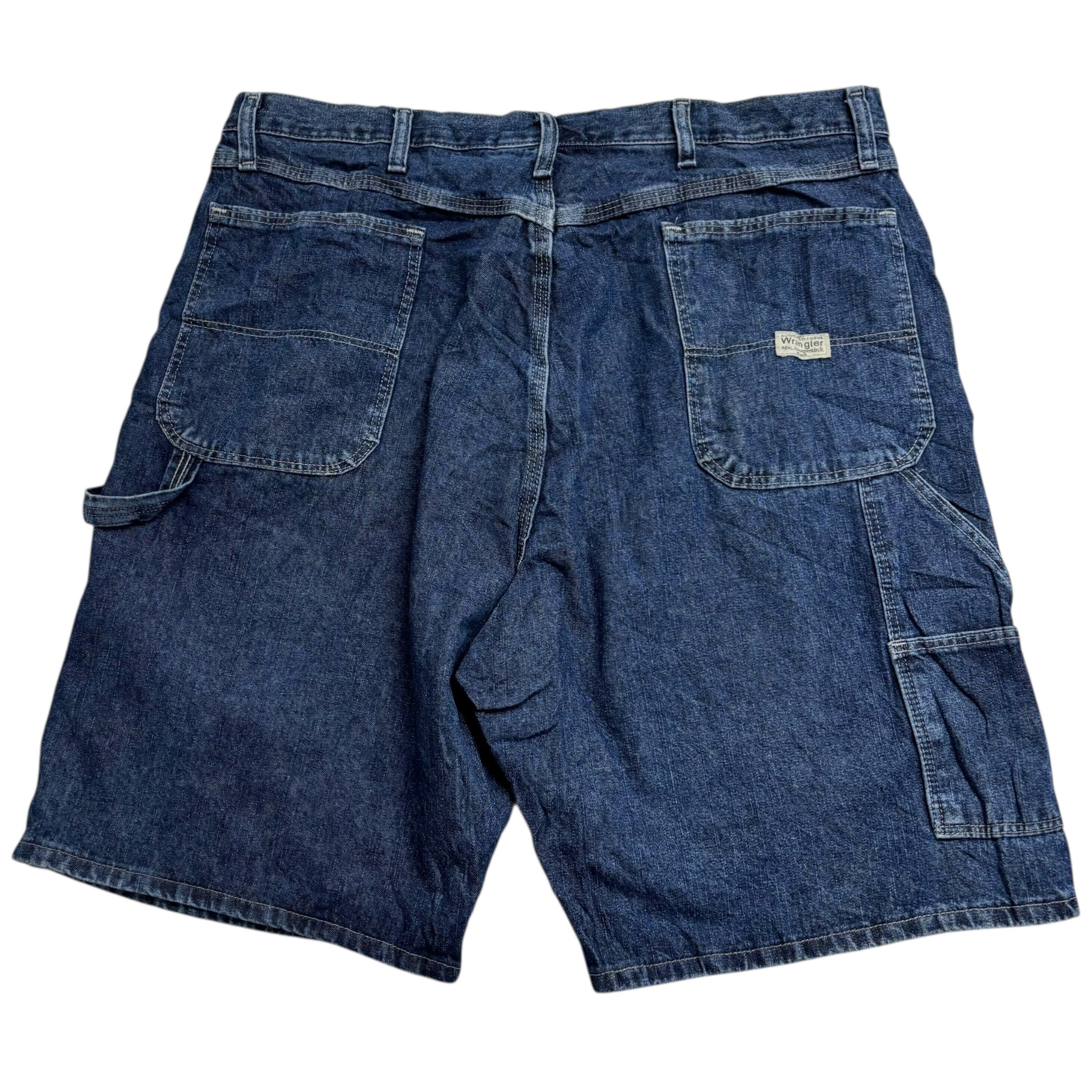 Wrangler Baggy Jorts W38 Mens Dark Blue Denim Shorts Relaxed Fit Carpenter (E)
