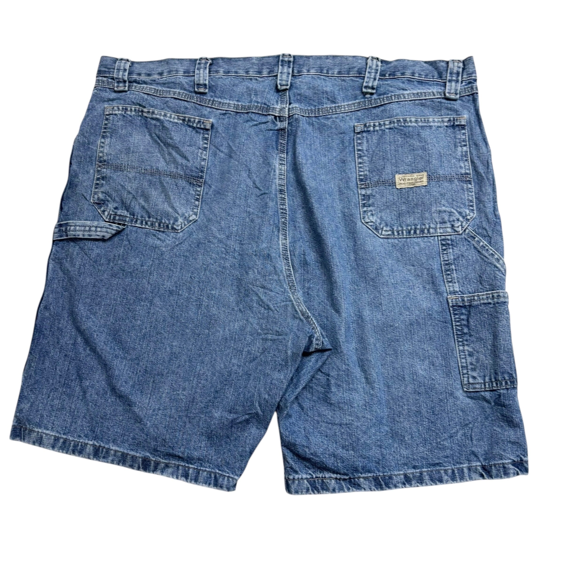 Wrangler Baggy Jorts W44 Mens Mid Blue Denim Shorts Relaxed Fit Carpenter (E)