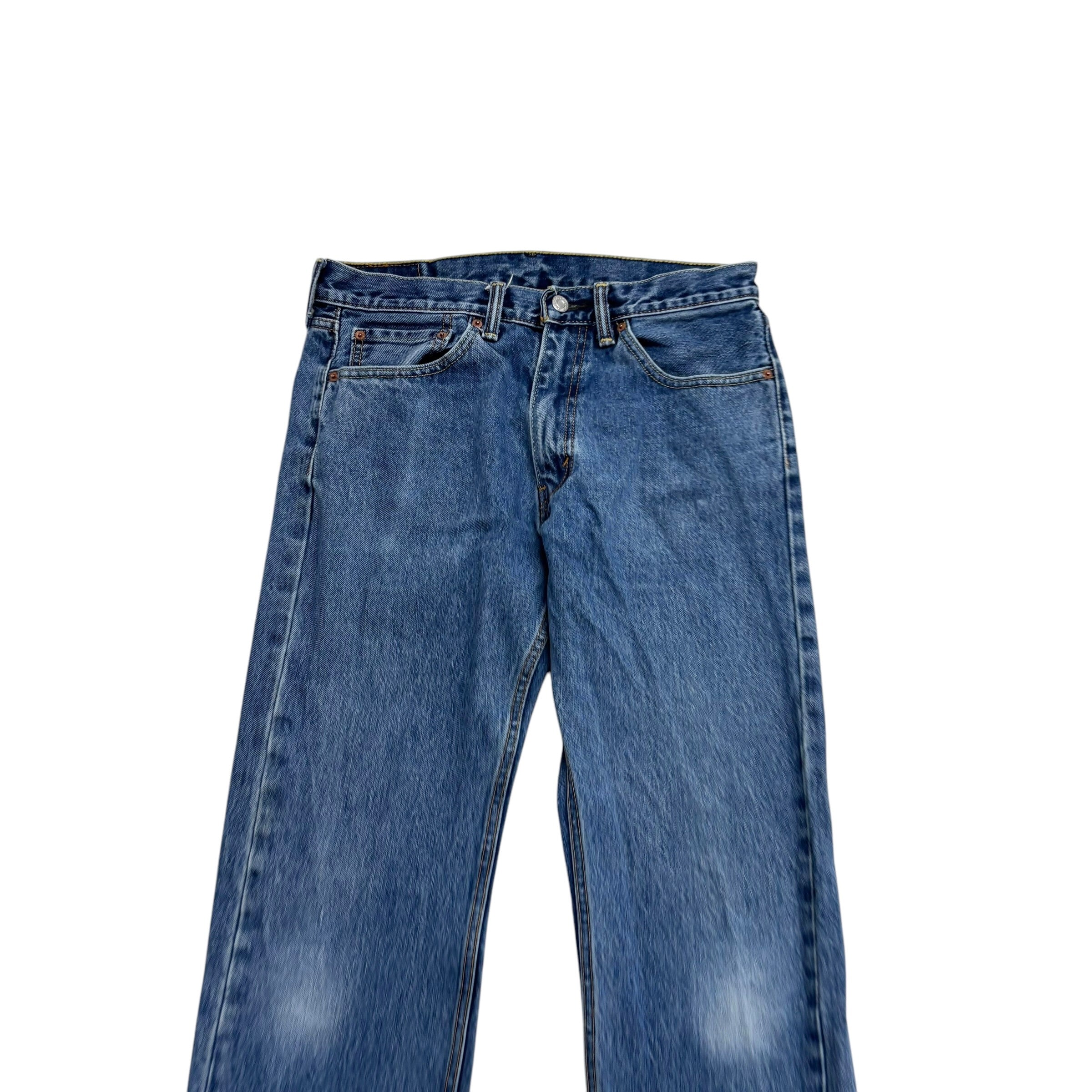 Levis 505 Jeans W31 L32 Mens Mid Blue Regular Straight Fit Denim