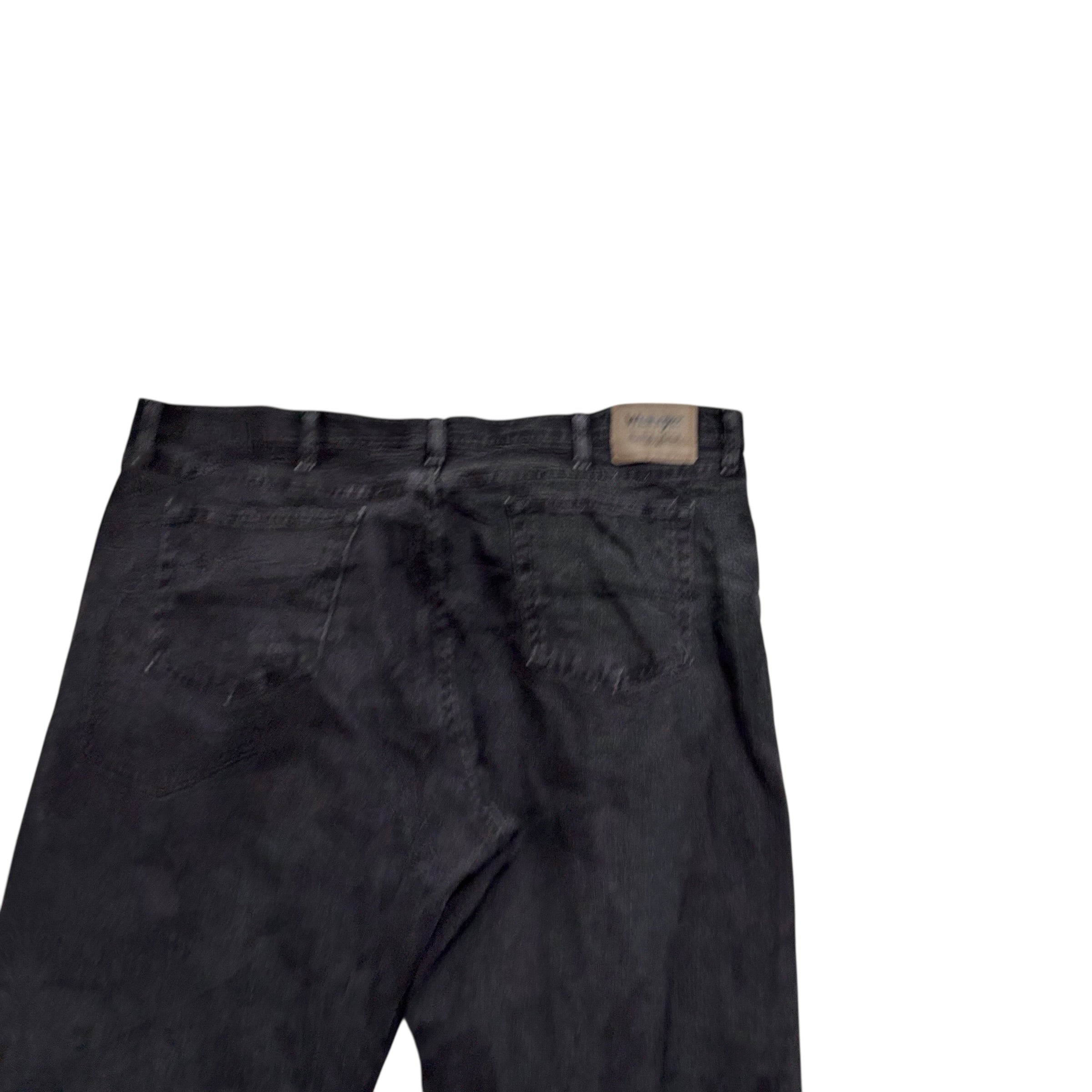 Wrangler Jeans W42 L30 Mens Black Regular Straight Fit Stretch Denim (E)