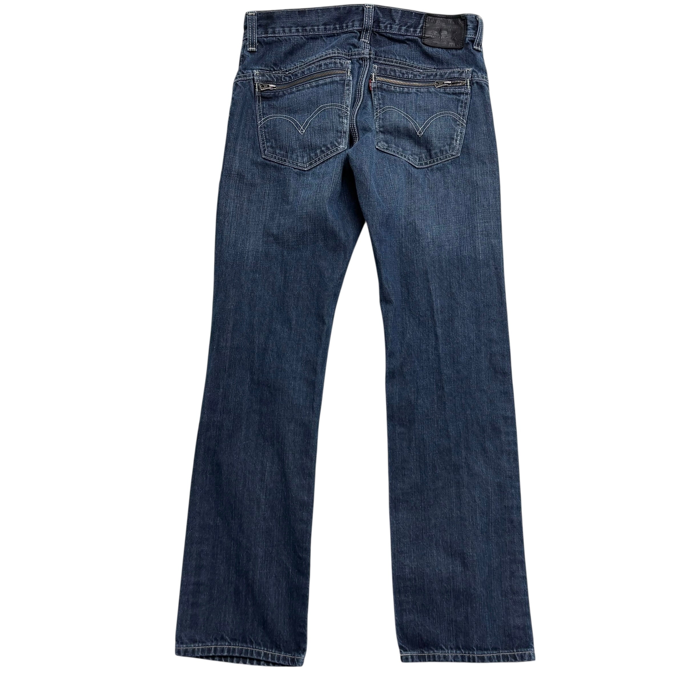 Levis 514 Jeans W32 L32 Mens Dark Blue Regular Straight Fit Vintage Denim (E)