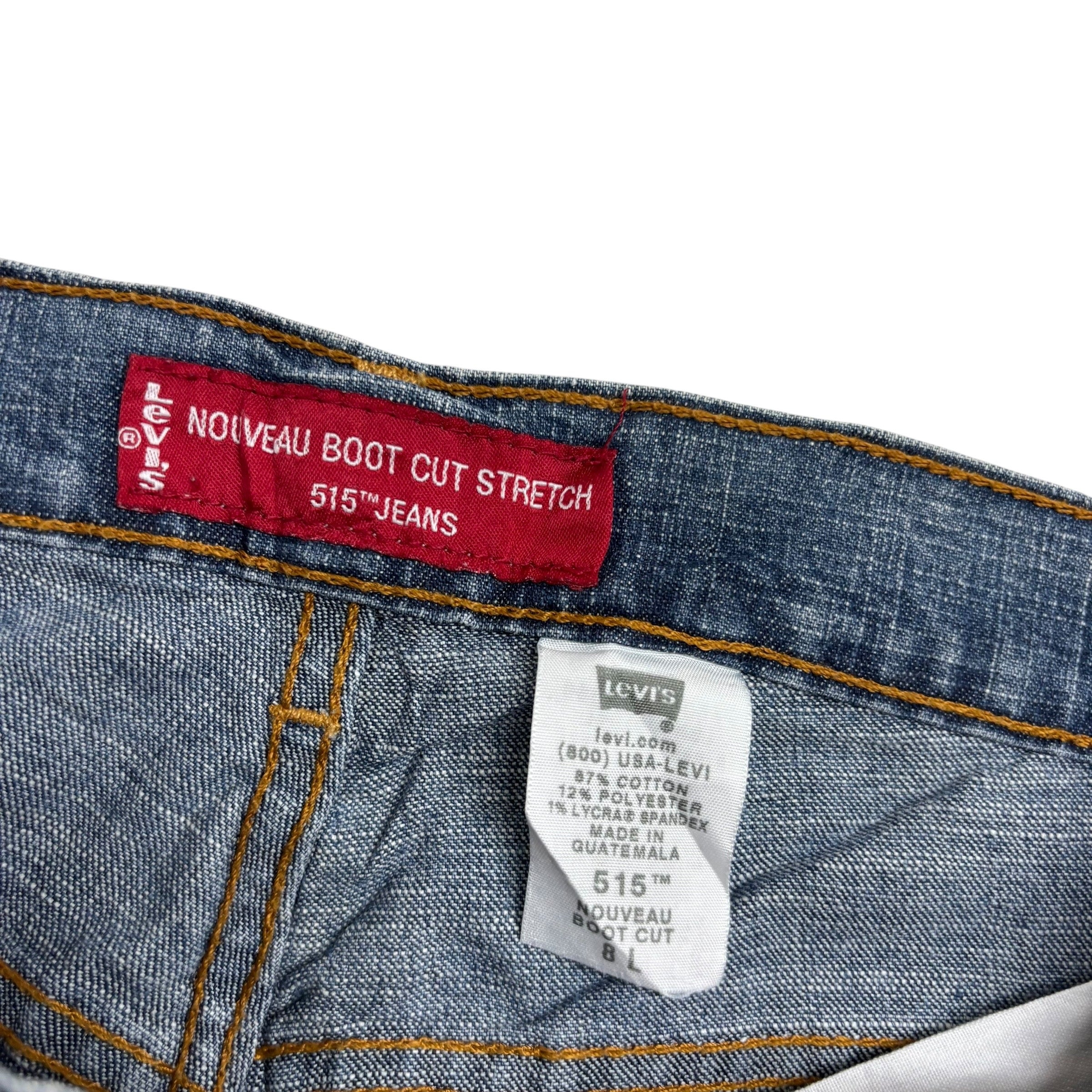 Levis 515 Jeans W32 L34 Womens Regular Bootcut Mid Blue Stretch Vintage (E)