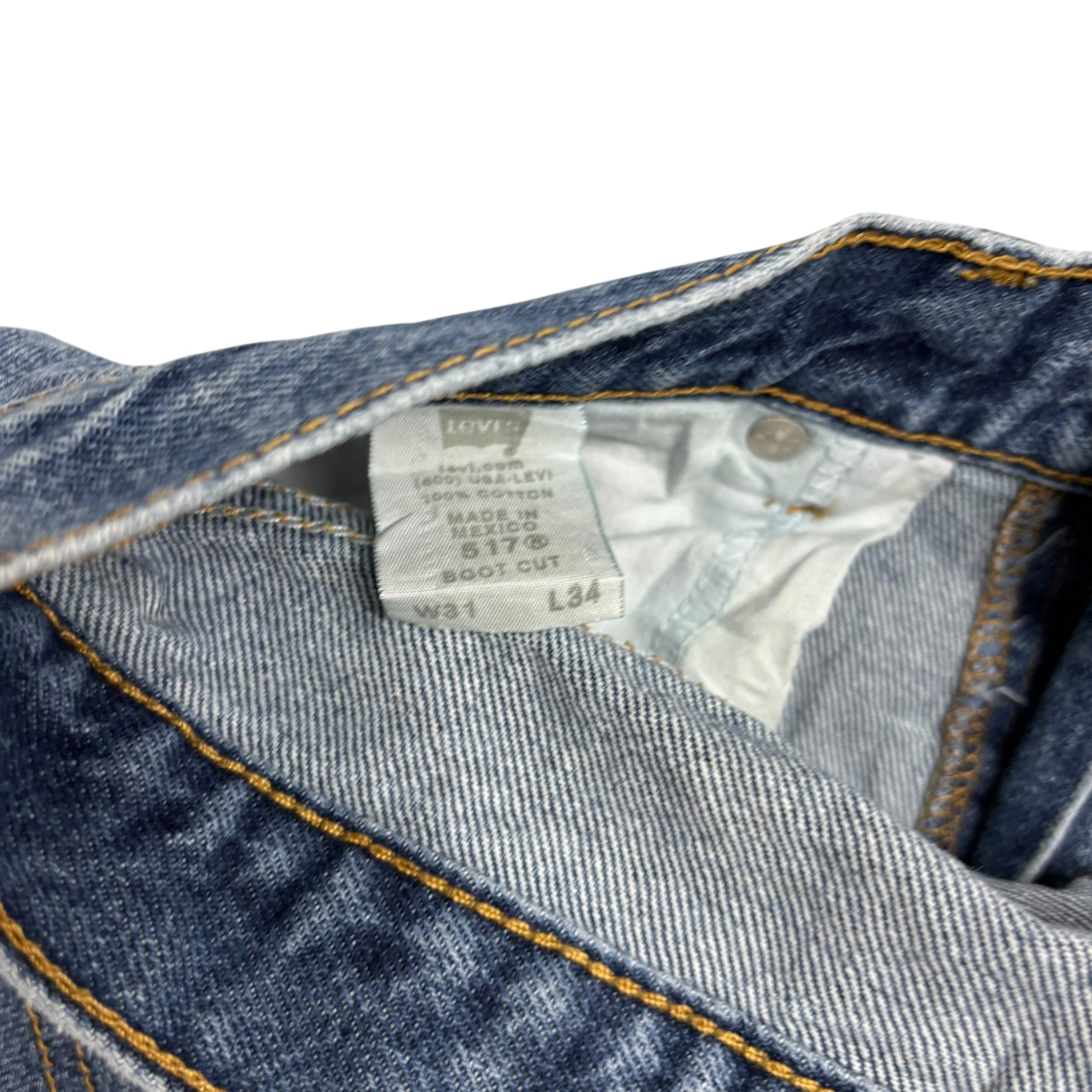 Levis 517 Jeans W31 L35 Mens Mid Blue Regular Bootcut Fit Vintage Denim