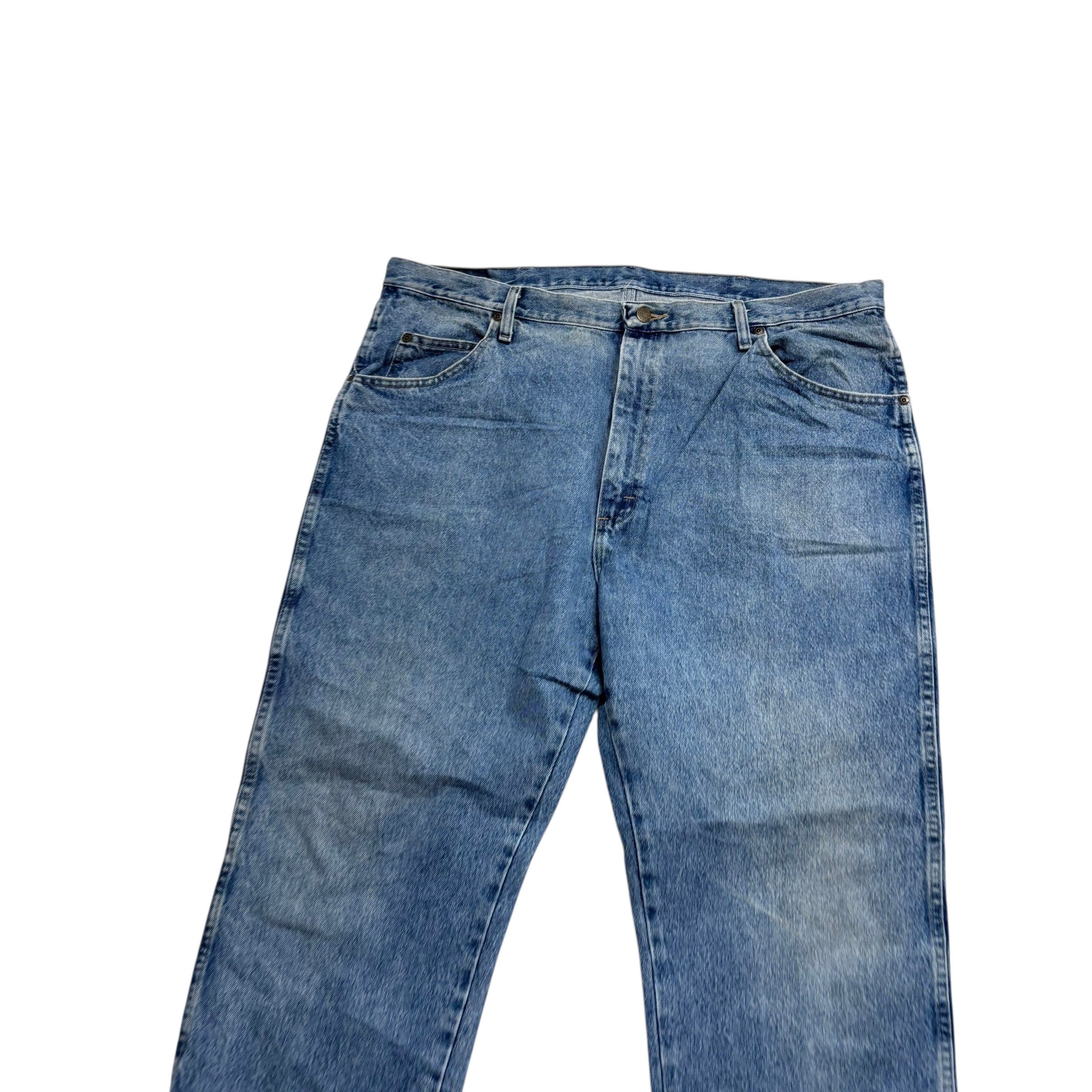 Wrangler Jeans W42 L32 Mens Light Blue Regular Straight Fit Denim