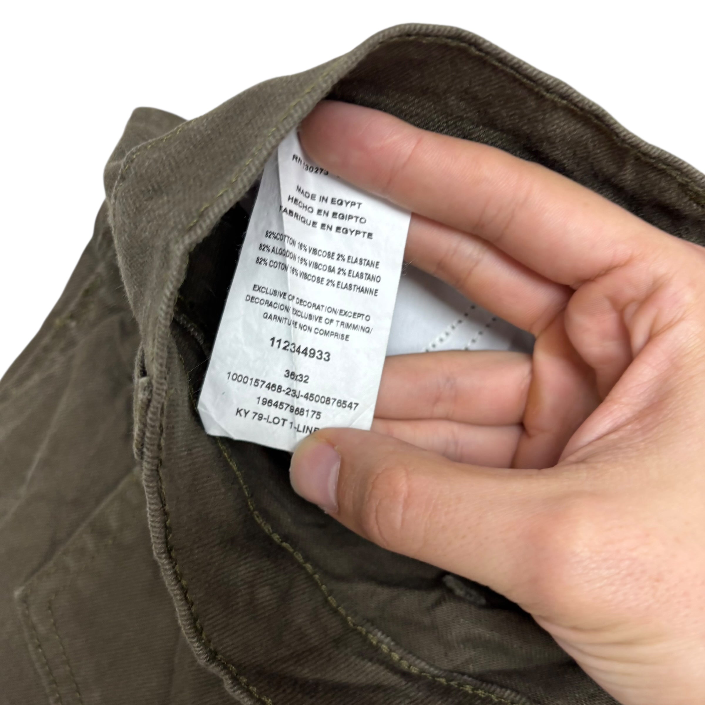 Wrangler Jeans W36 L32 Mens Green Athletic Straight Fit Stretch Denim (E)