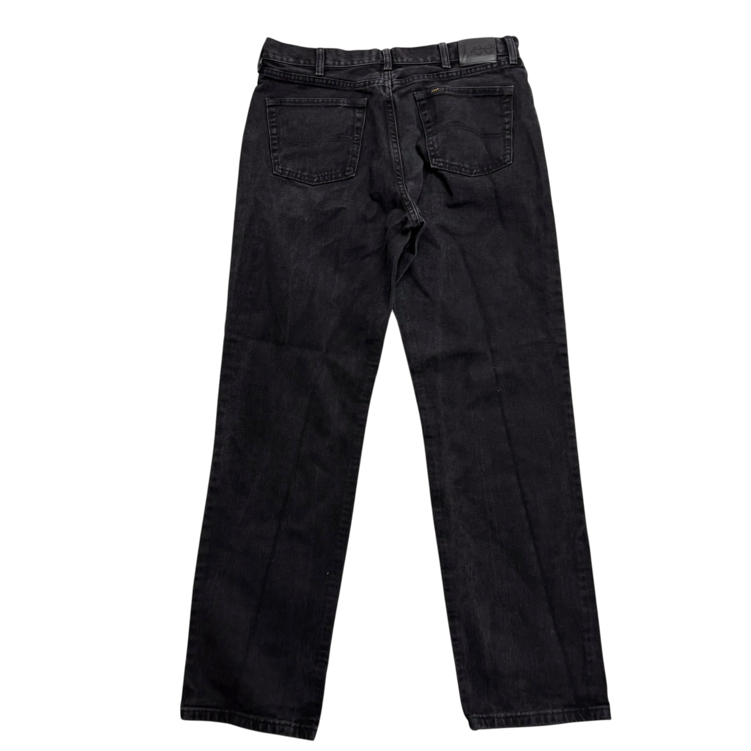 Wrangler Jeans W36 L34 Mens Black Relaxed Straight Fit Vintage Denim (E)