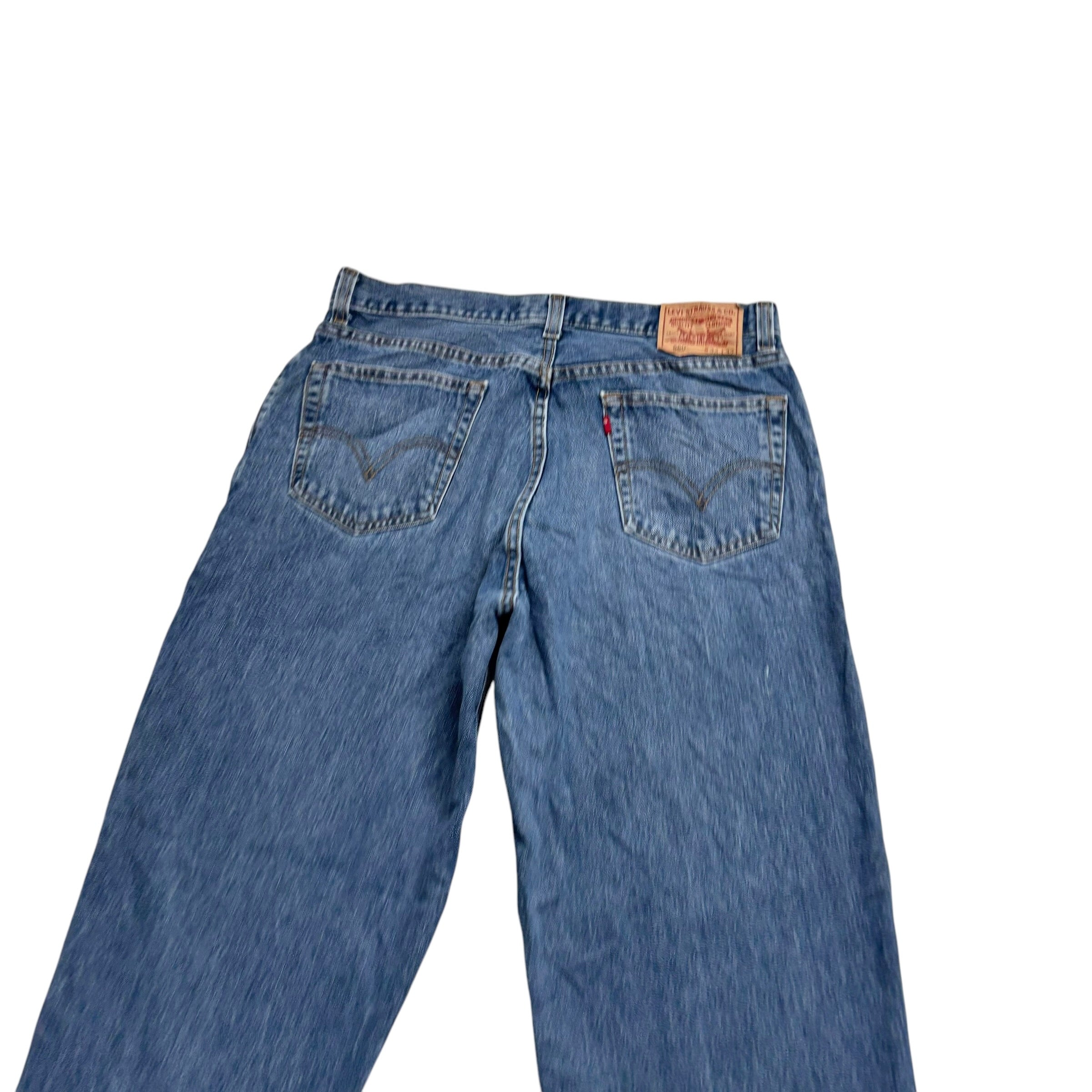 Levis 560 Jeans W34 L32 Mens Mid Blue Baggy Relaxed Comfort Fit Vintage Denim